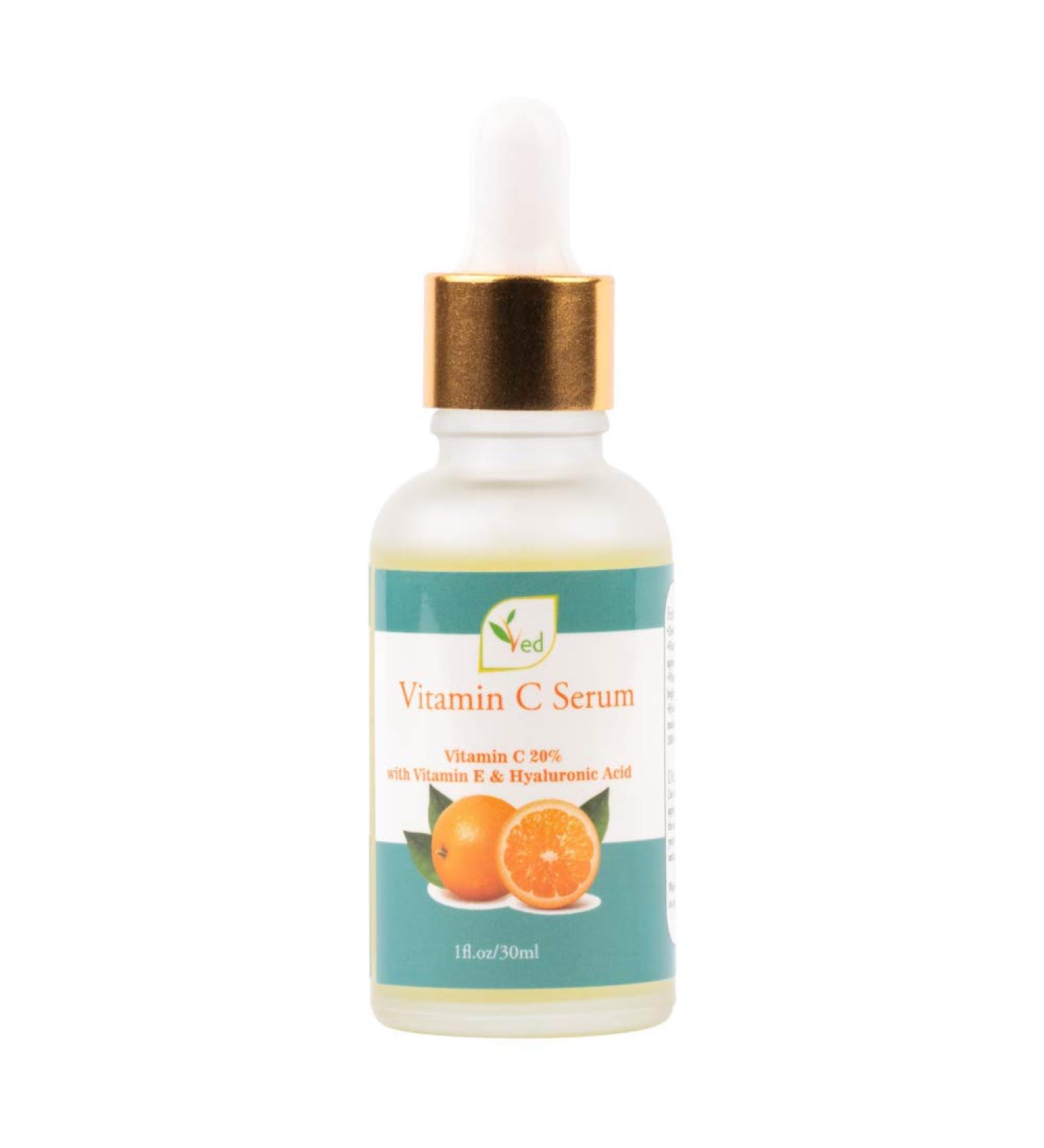 VED Vitamin C Serum | The Best Anti-Ageing & Anti-Wrinkle Serum | with Vitamin E and Hyaluronic Acid 30ml - Buy Online on GoSupps.com