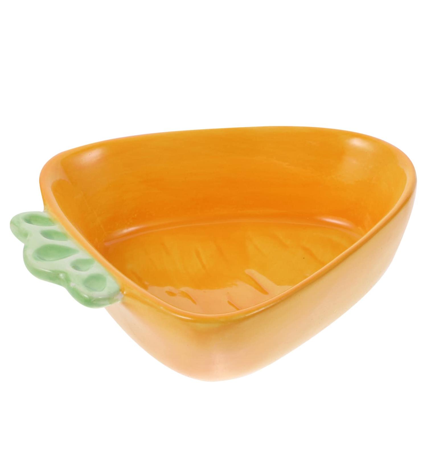 ULTECHNOVO Ceramic Carrot Food Bowl for Small Animals - Hamster Feeding Bowl - Buy Online on GoSupps.com