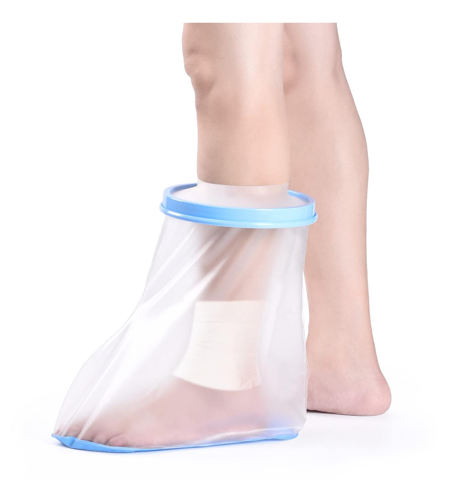 Fasola Shower Foot Cover - Non-Slip Waterproof Ankle Cast Protector for Toe Ankle | Reusable Inflatable Cast Bag for Dry Foot | Non-Slip Bottom - Buy Online on GoSupps.com