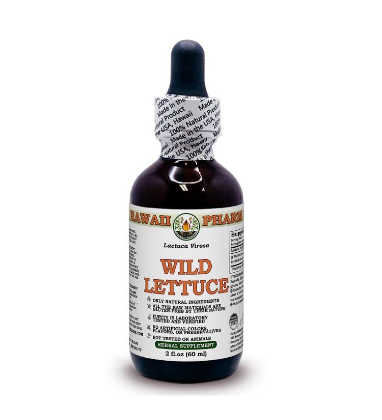 Wild Lettuce (Lactuca Virosa) 60ml Alcohol-Free Glycerite Extract - Buy Online on GoSupps.com