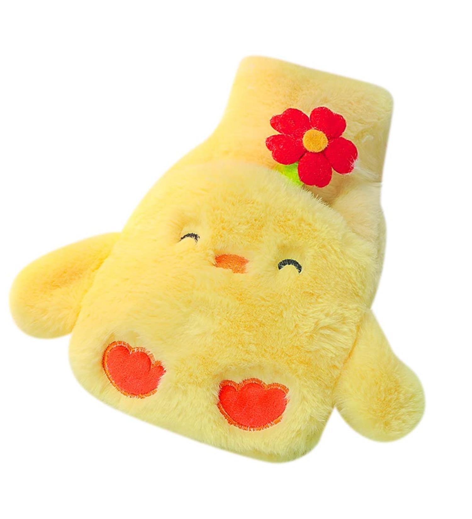 Uposao 0.5L Cute Cartoon Animal Hot Water Bottle - Soft Plush Cover Removable & Washable - Perfect for Kids & Adults - Buy Online on GoSupps.com