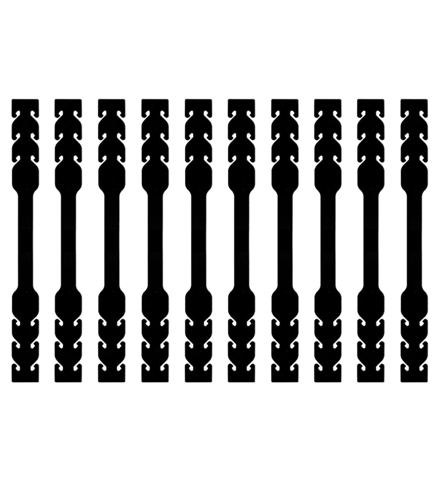 10 Anti-Slip Silicone Masking Hooks - Adjustable Ear Protection for Adults & Children - Black - Buy Online on GoSupps.com