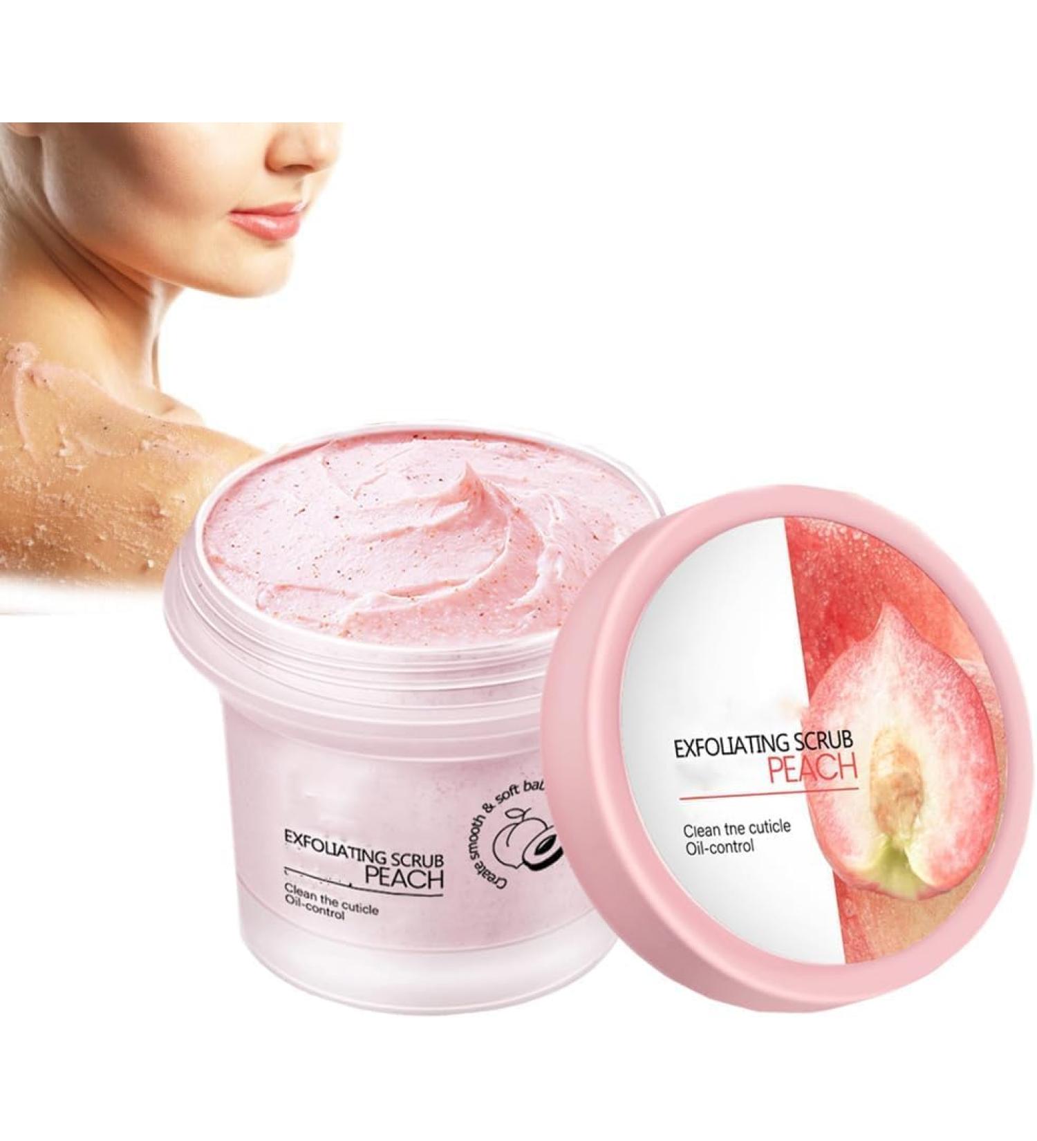 Peach Brightening Exfoliating Body Scrub Deep Exfoliating Scrub Gentle Exfoliating Scrub for Body Face Hands and Feet (100g) - Buy Online on GoSupps.com