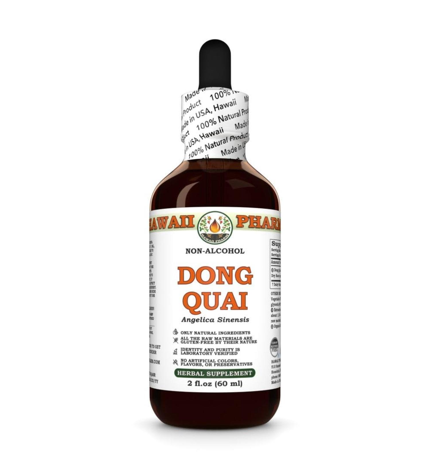 Dong Quai (Angelica Sinensis) Dry Root Glycerite Made in Hawaii Organic Raw Materials All Natural Vegan Lab Tested Alcohol-Free Liquid Extract - 2 fl.oz 2 Fl Oz (Pack of 1) - Buy Online on GoSupps.com
