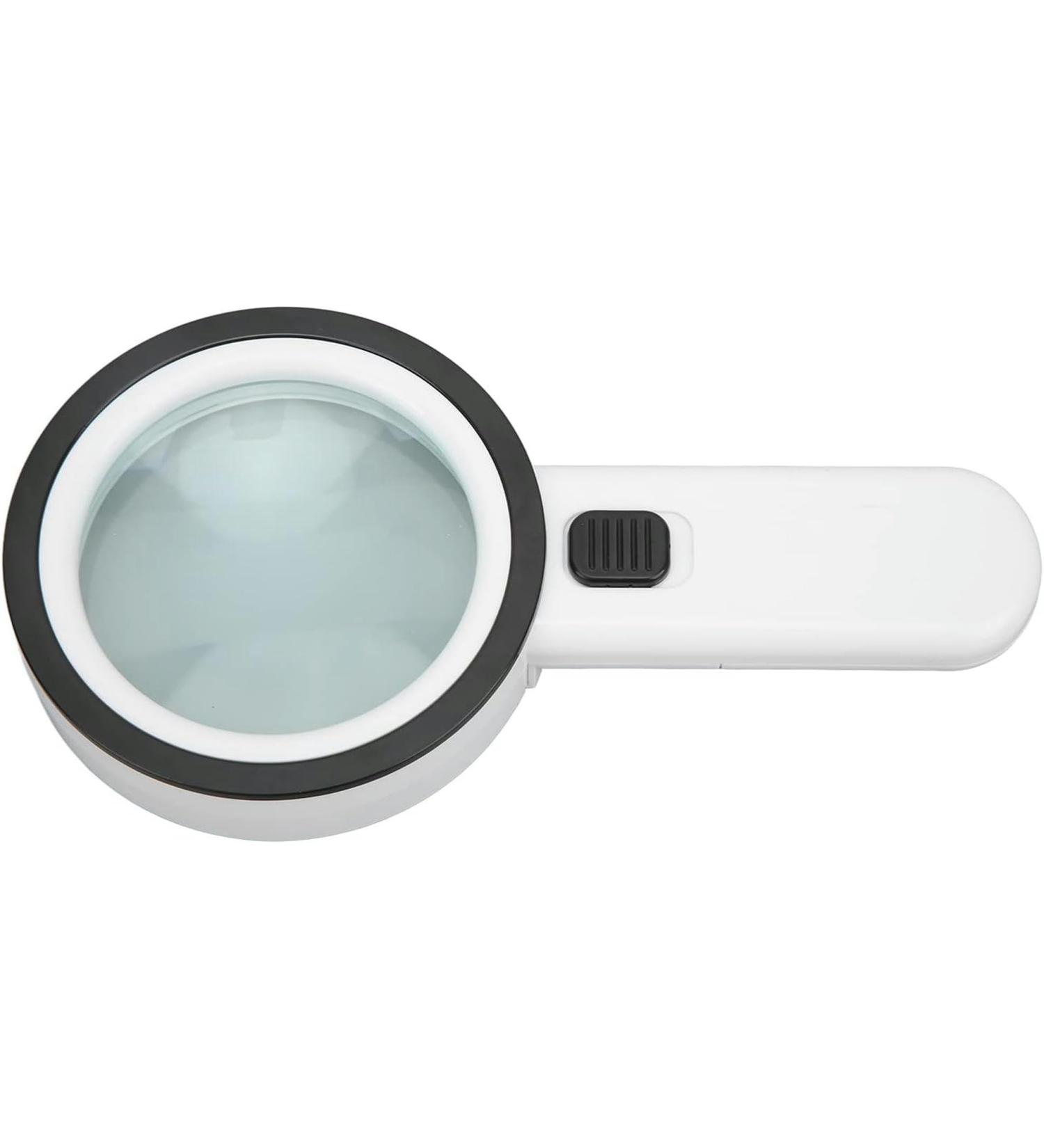 Portable Handheld Magnifier Glass Magnifier 8cm 30X Handheld Optical Magnifier High Power with 12 LED Lights Magnifiers Full of Stars - Buy Online on GoSupps.com