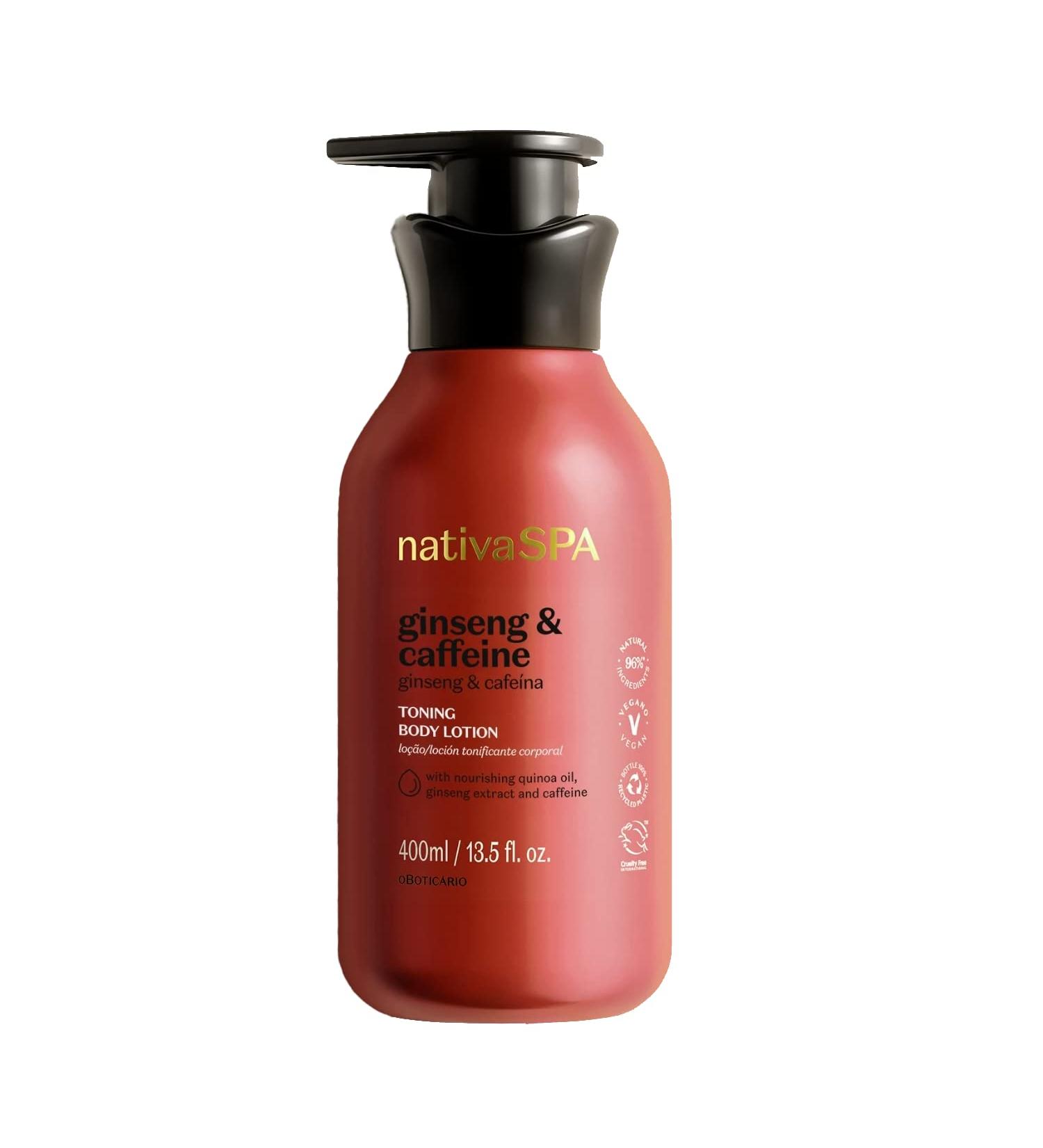 Nativa SPA Ginseng & Caffeine Toning Body Lotion - 13.5 Ounce - Moisturizer with Quinoa Drops for Hydration - Buy Online on GoSupps.com