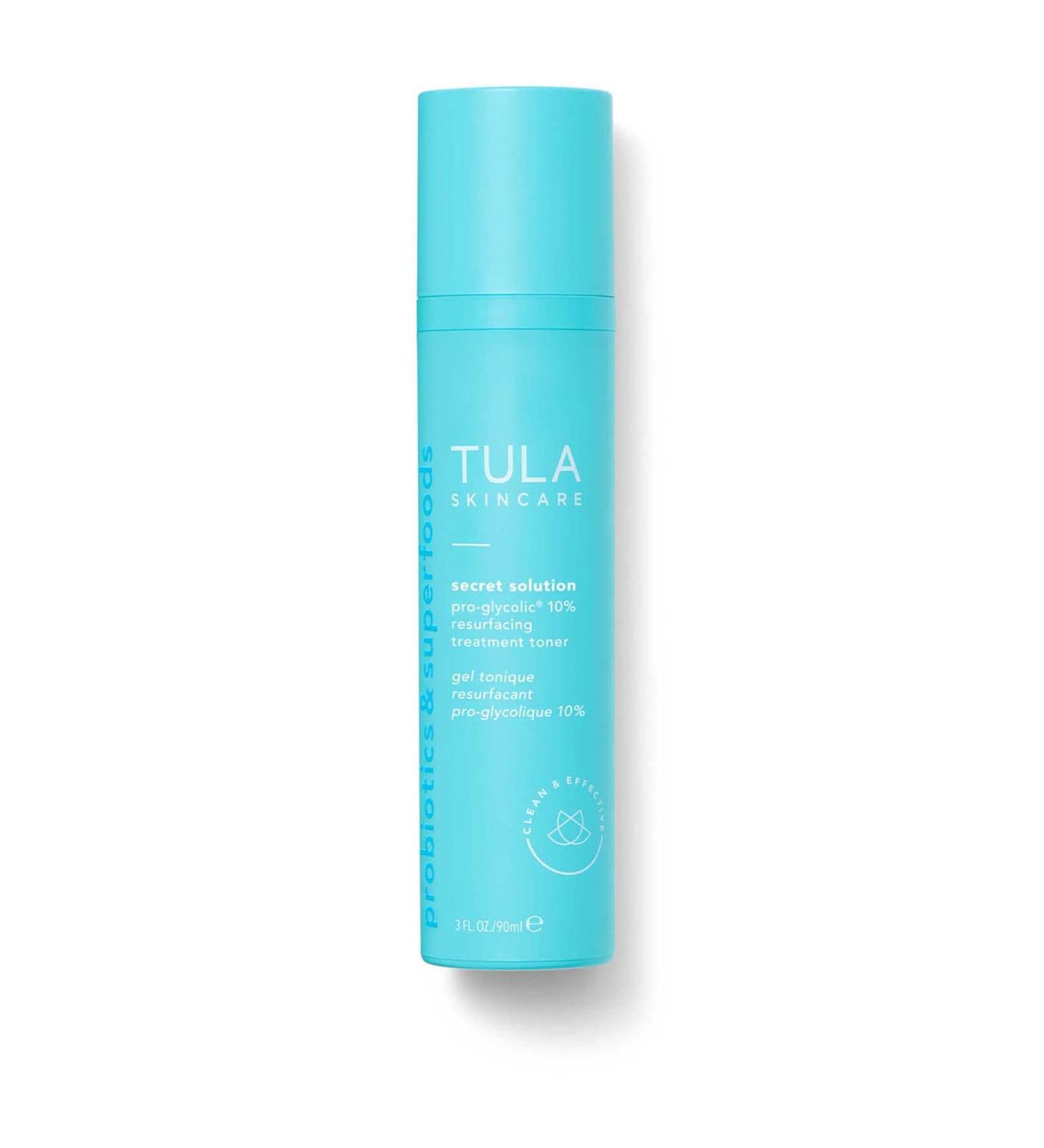 TULA Get Toned Pro-Glycolic 10% pH Resurfacing Toner | Gentle Exfoliating Face Toner with Probiotics & Glycolic Acid | 2.7 oz - Buy Online on GoSupps.com