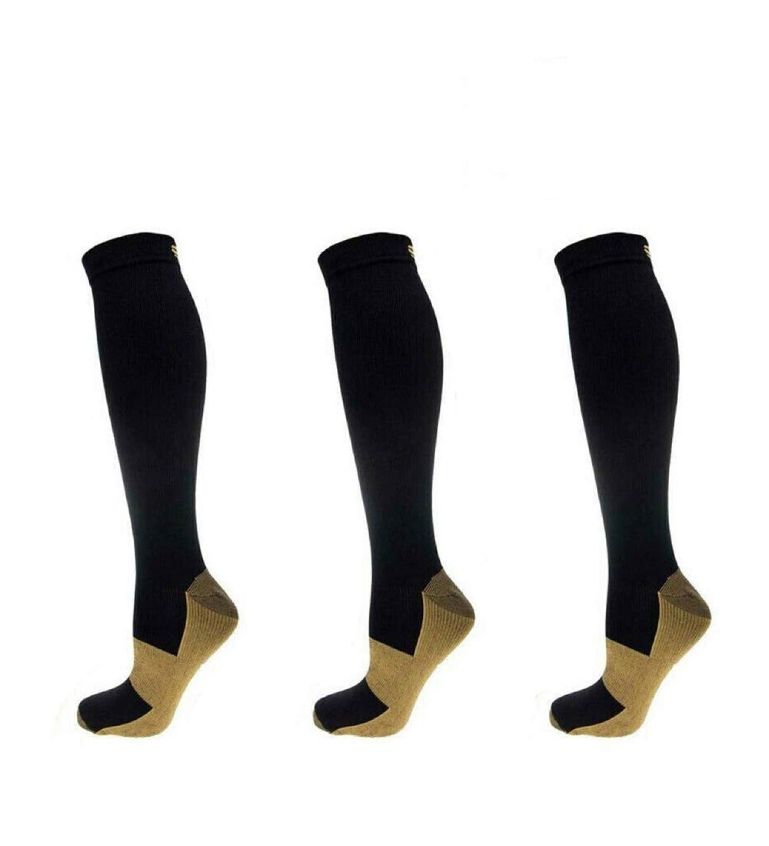 3 Pirs Copper Compression Socks for Men & Women (20-30 mmHg) Best Graduated Athletic Fit for Running Nurses Flight Travel & Maternity Pregnancy - Boost Stamina Circulation & Recovery L/XL - Buy Online on GoSupps.com