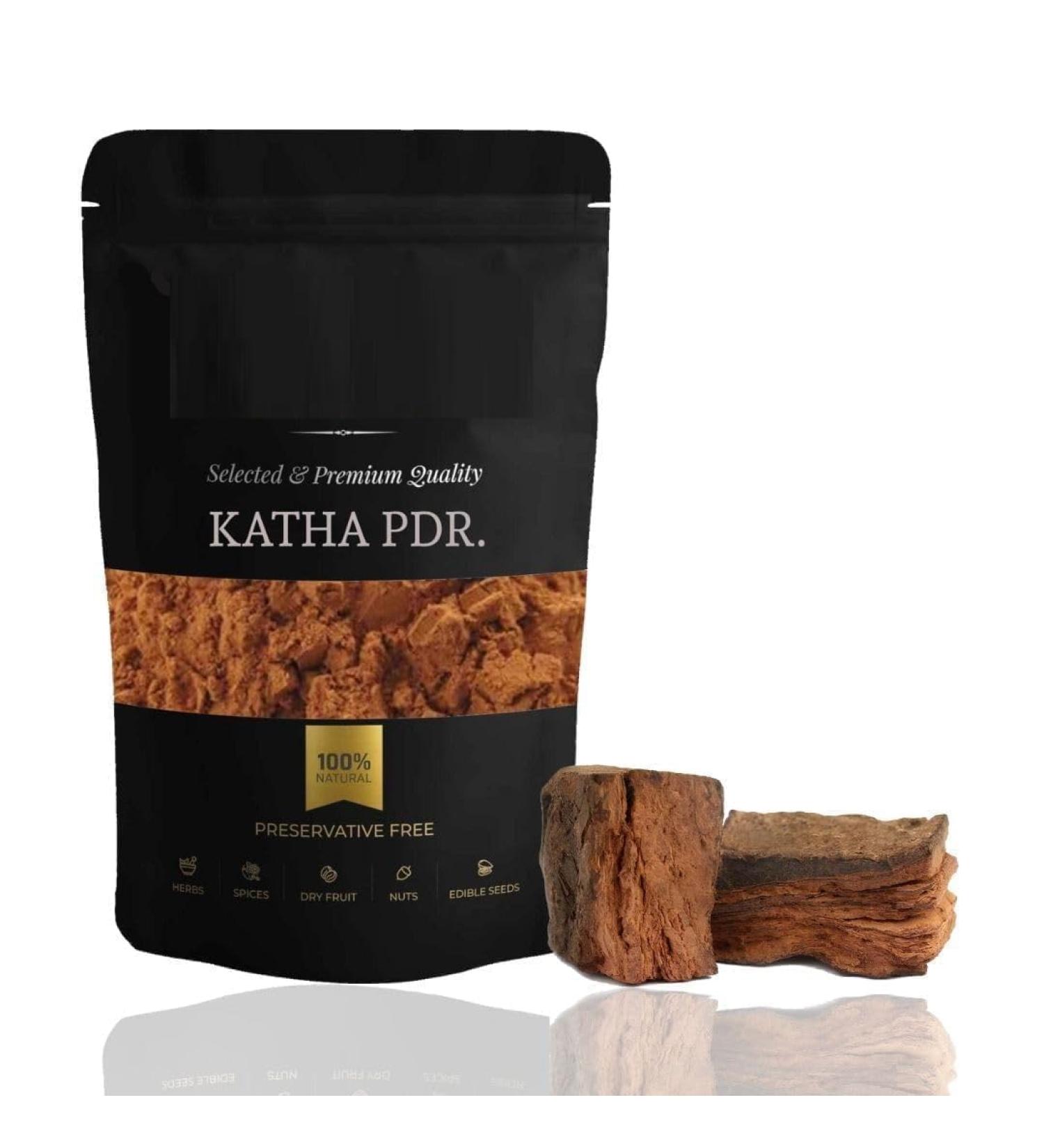 Katha Powder (300gm) for Hair Growth | Kattha Powder | Katha for Pan | Acacia Catechu Pdr. For Paan | Pure & Natural - Buy Online on GoSupps.com