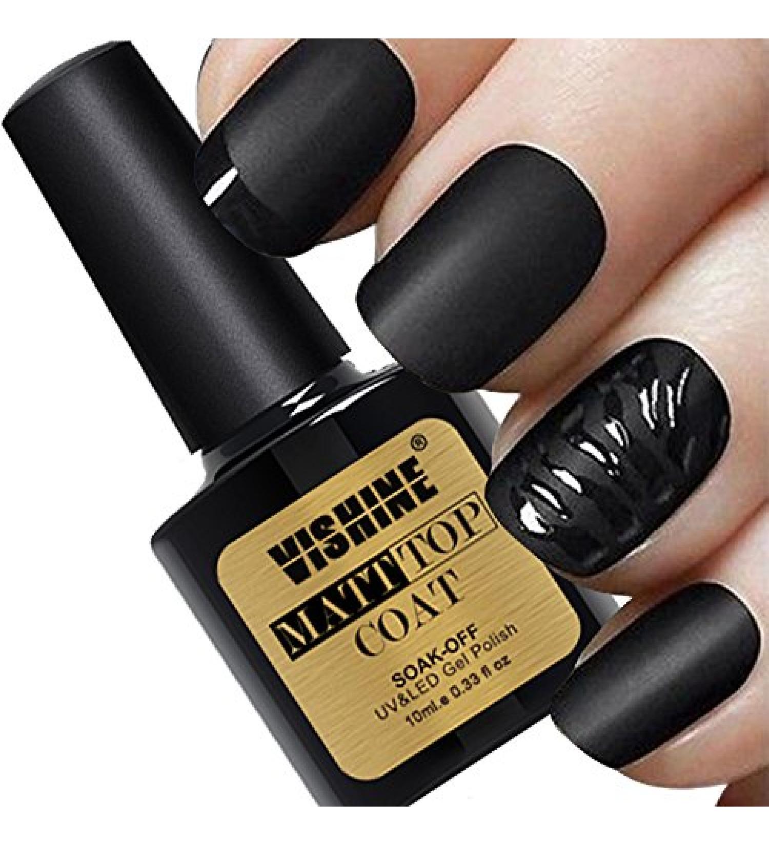 Vishine Matte Top Coat Soak Off UV LED Gel Polish Nail Art Matting Sealer 10ml - Buy Online on GoSupps.com