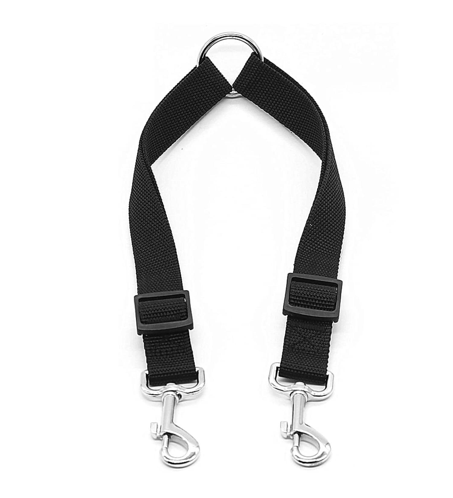 Leeq Double Dog Leash - Adjustable No Tangle Trainer Leash for 2 Dogs | Black - Buy Online on GoSupps.com