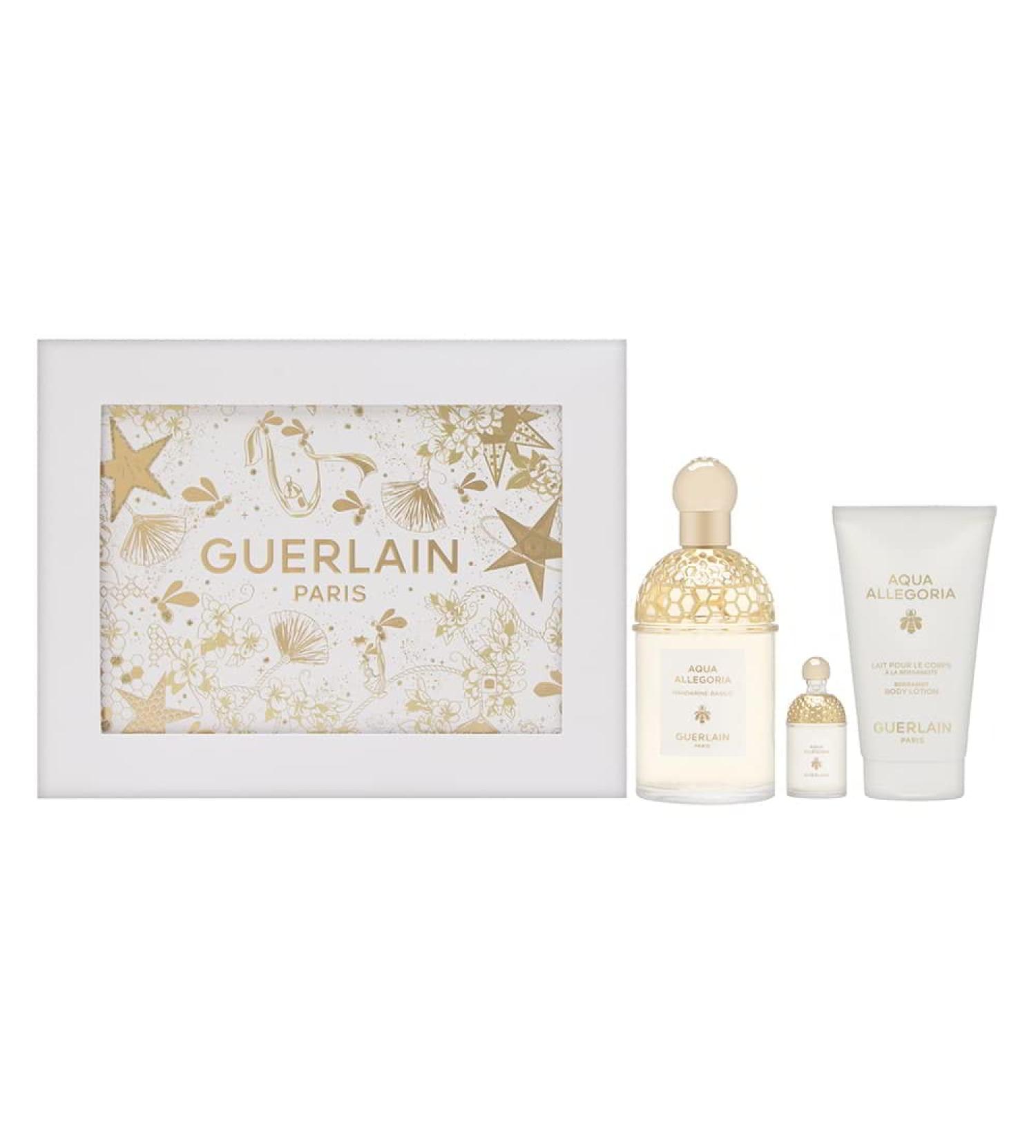 Aqua Allegoria Mandarine Basilic by Guerlain for Women 3 Piece Set Includes: 4.2 oz Eau de Toilette Spray + 0.25 oz Eau de Toilette + 2.5 oz Bergamot Body Lotion
