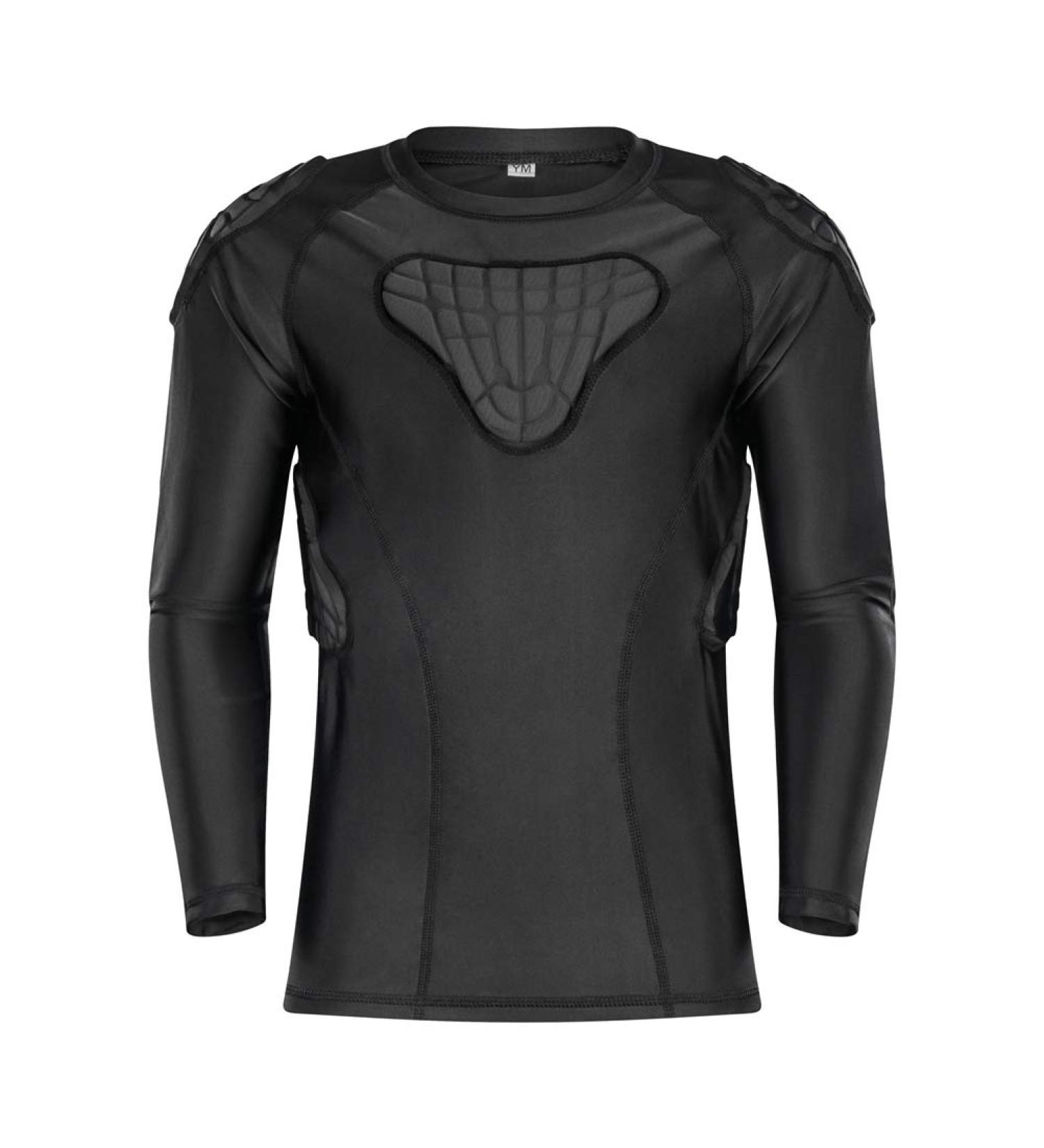 TUOY Youth Boys Padded Compression Shirt | Rib Chest Protector Long Sleeve | YL (Chest 28.5-30.5) - Buy Online on GoSupps.com