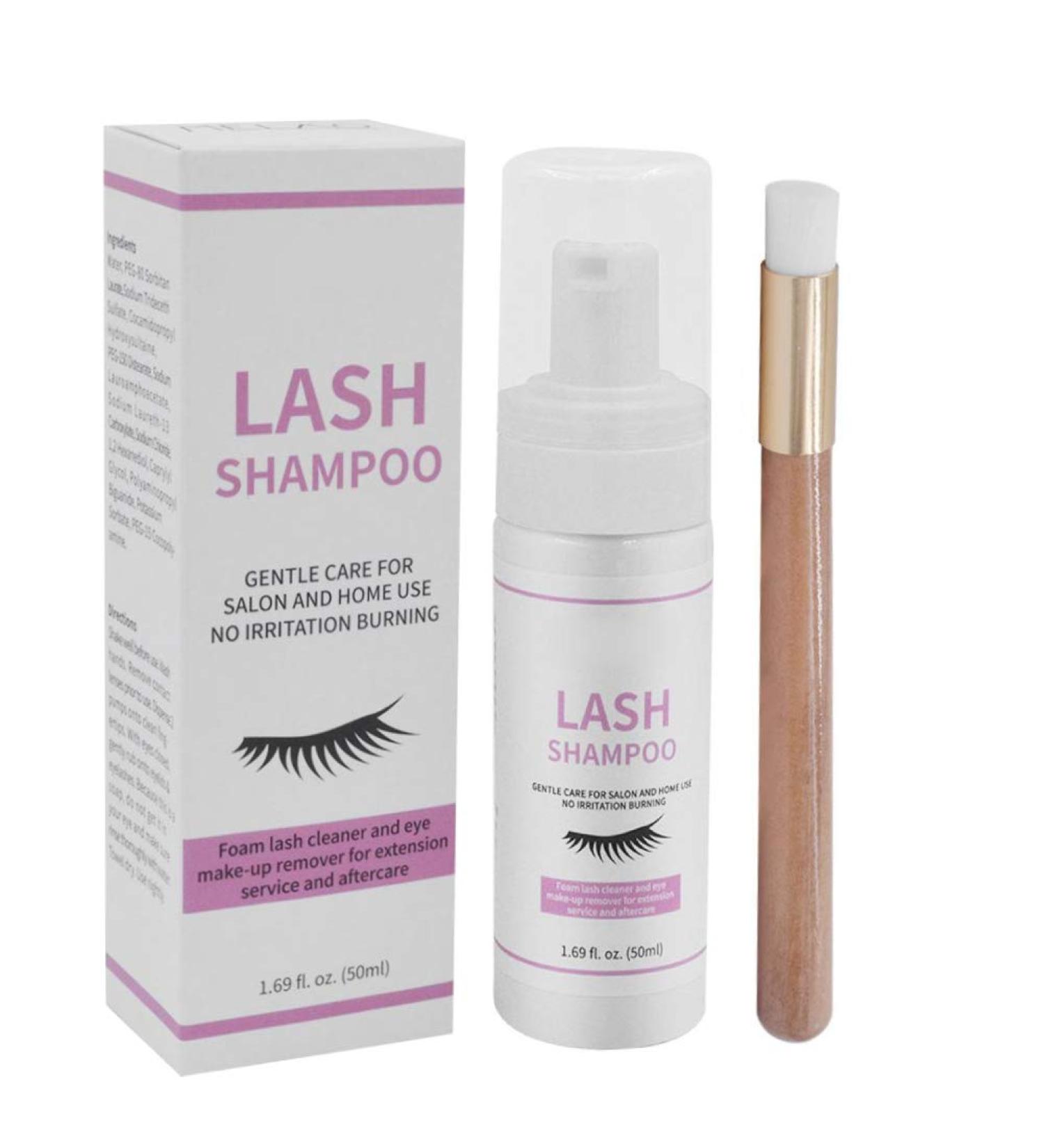 50ml Gentle Eyelash Cleanser & Foam Shampoo for Extensions - Removes Oil & Makeup Residue - Buy Online on GoSupps.com