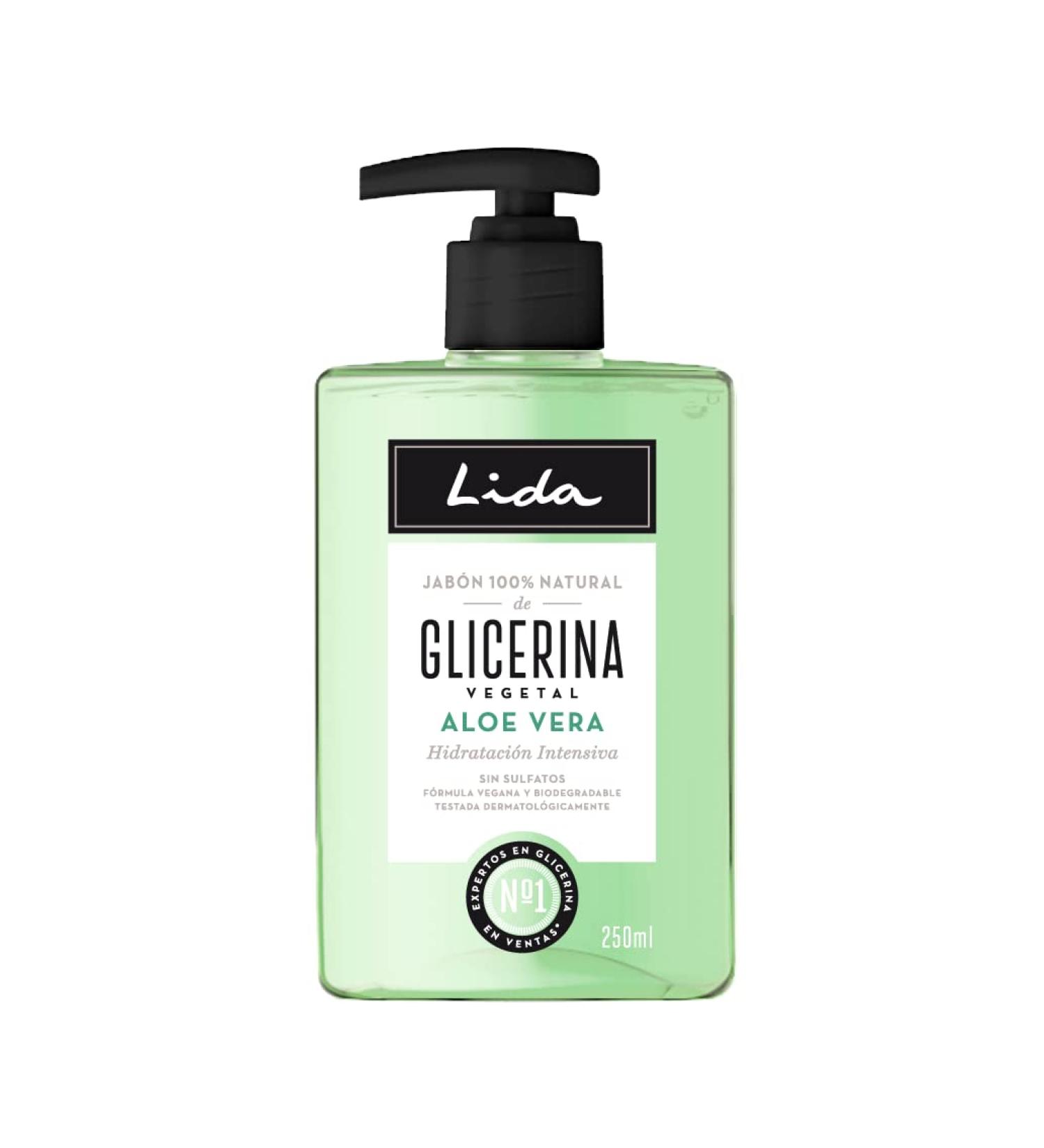  Lida Lida - 100% natural liquid hand soap with glycerin and aloe vera | Hand gel | Deep cleanses and moisturizes all skin types | Traditional preparation - 250ml - Buy Online on GoSupps.com