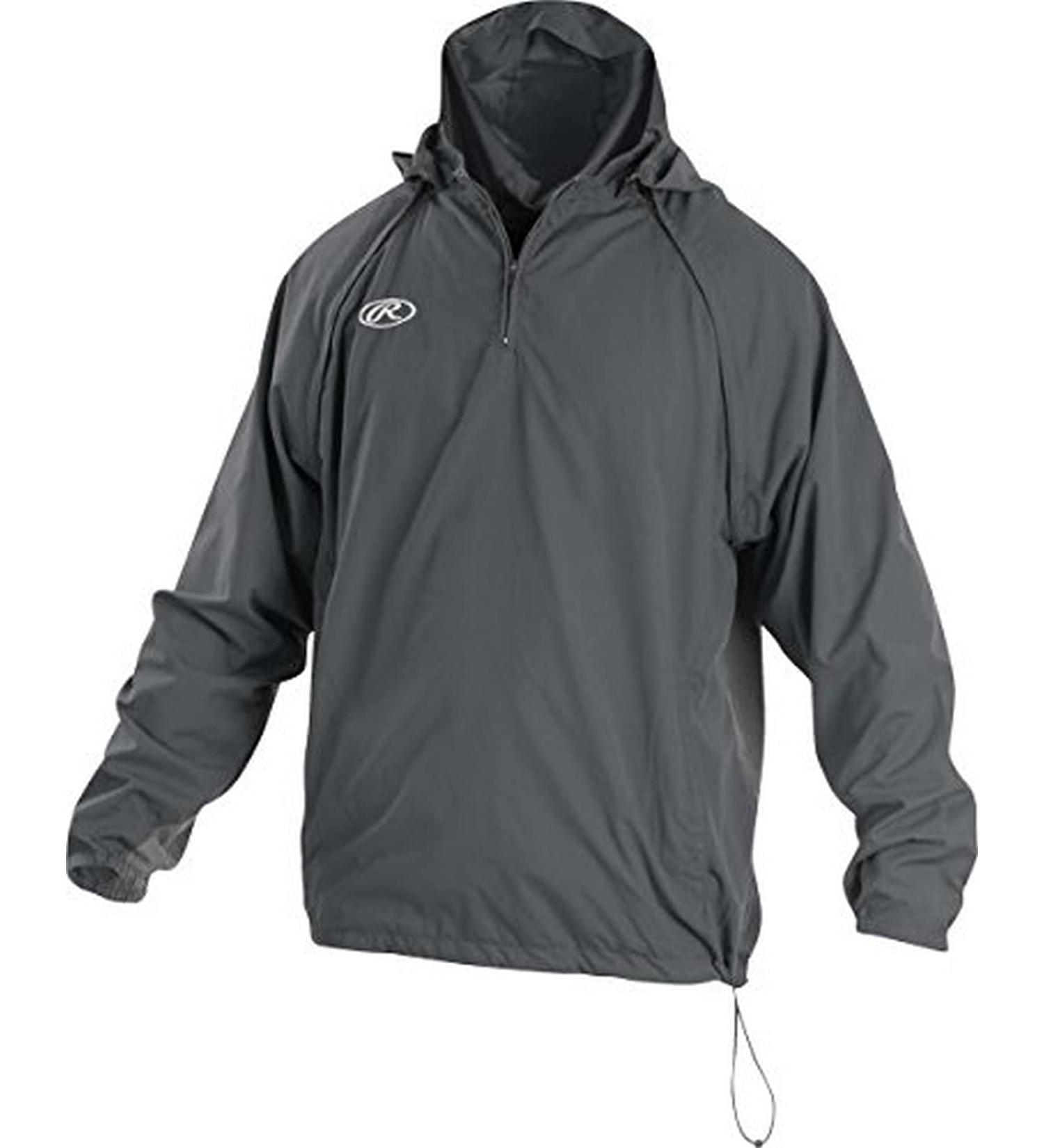 Rawlings Sporting Goods Boys Youth Jacket W Removable Sleeves & Hood Large Graphite