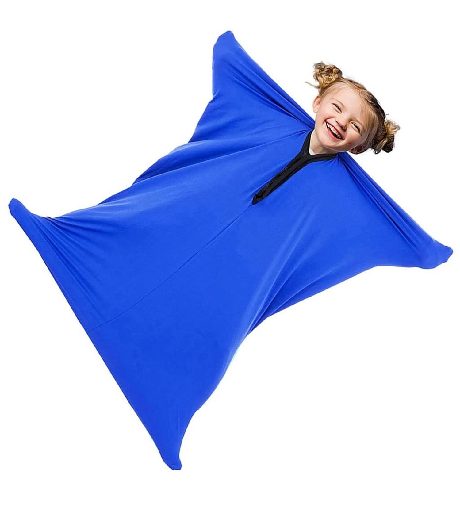 Sensory Sock Body Sock Premium | Suitable Ages 3-18 | Durable Seams | Stretchy for Children & Adults with Sensory Processing Disorders or Autism | Blue - Size S (69*102cm) - Buy Online on GoSupps.com