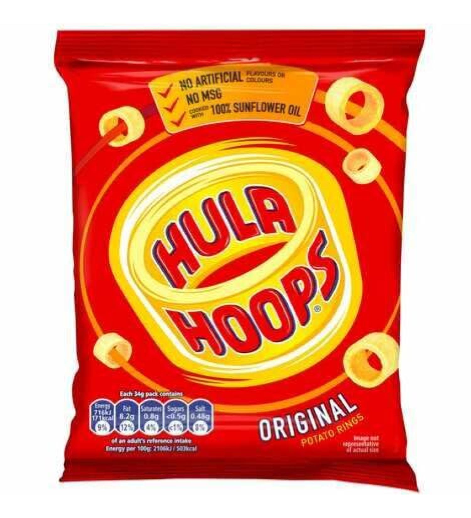 Hula Hoops Crisps Potato Rings Salted Original 34g (96 Bags (3 Cases))