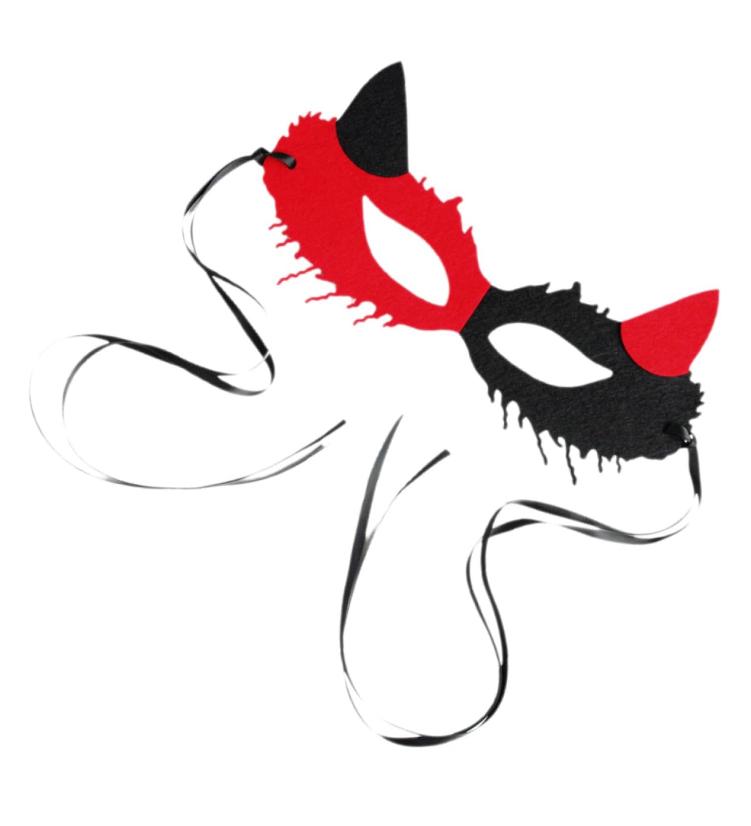 Healeved for Couple Halloween Cosplay Masks Masquerade Costume Outfits Halloween Scary Halloween Costume Mask Retro Party Mask Fox for Women - Buy Online on GoSupps.com