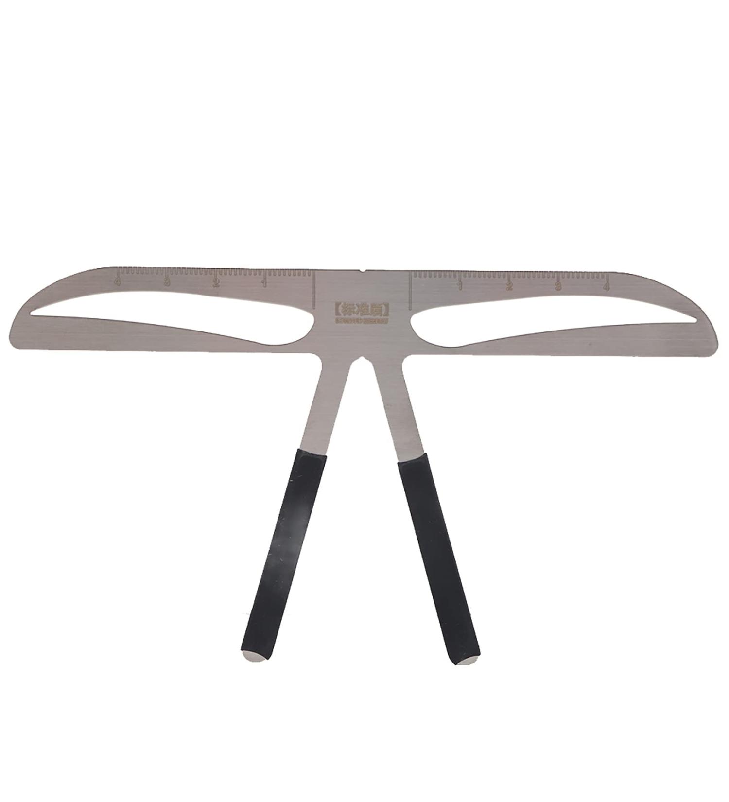 ANKROYU 4 Types Eyebrow Ruler Stainless Steel Eyebrow Measure Balance Extension Ruler Eyebrow Measurement Ruler Eyebrow Shape Stencil for All Face Shapes(B) - Buy Online on GoSupps.com