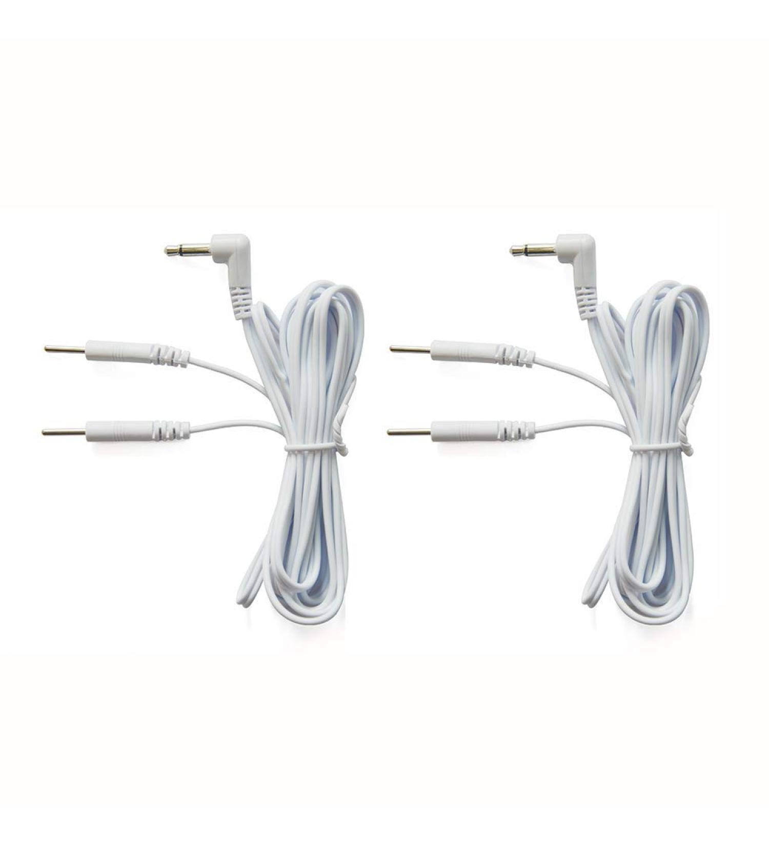 Vogueing Tool 1 Pair 120CM Tens Electrode Lead Wires | Jack 3.5mm Plug 2.0mm Pin | White - Buy Online on GoSupps.com