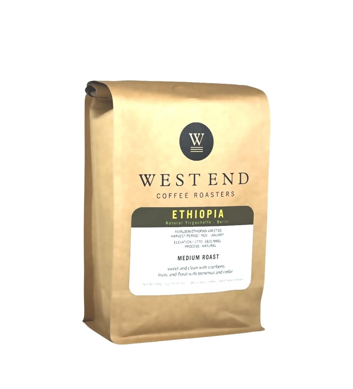 West End Coffee Roasters Ethiopia Medium Roast Whole Bean Ethiocally Sourced (12oz/300g x 3) Ethiopia - filter 300 g (Pack of 1) - Buy Online on GoSupps.com