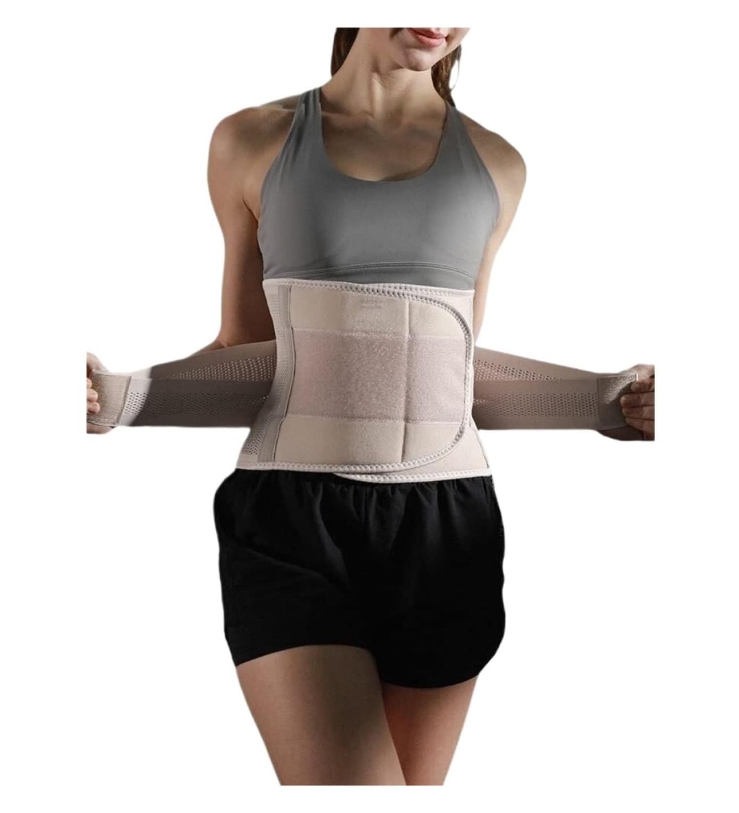 Back Brace Lumbar Support Waist Trainer Belt Posture Correction Lower Back Support Breathable Lumbar Back Brace Waist Belt(Brown Medium) Medium Brown - Buy Online on GoSupps.com
