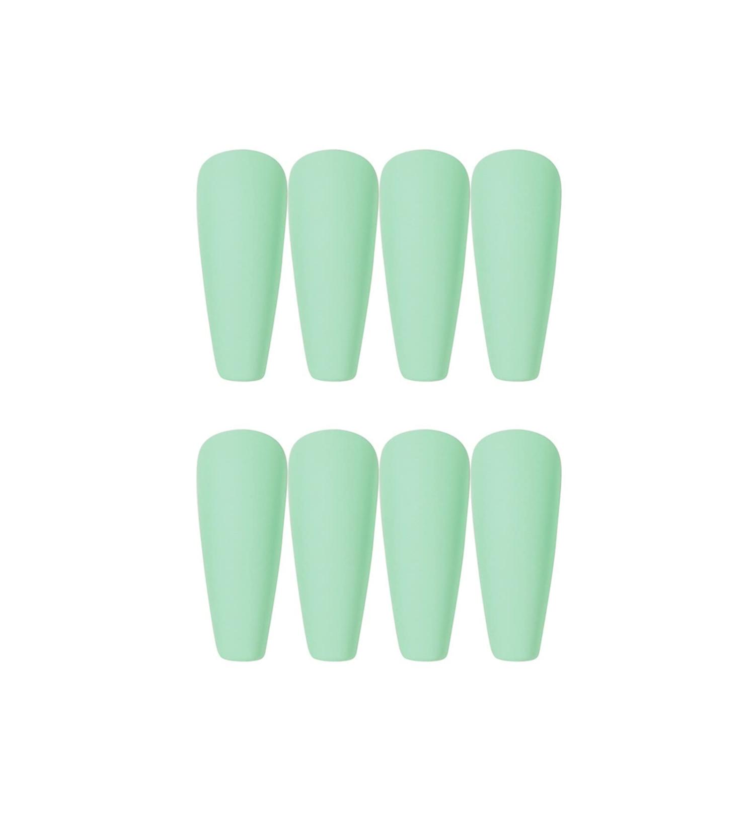 Chtom Ultra-long ballet light top nail patch waterproof detachable fake nail tablet 24 pieces (Color : Blue)