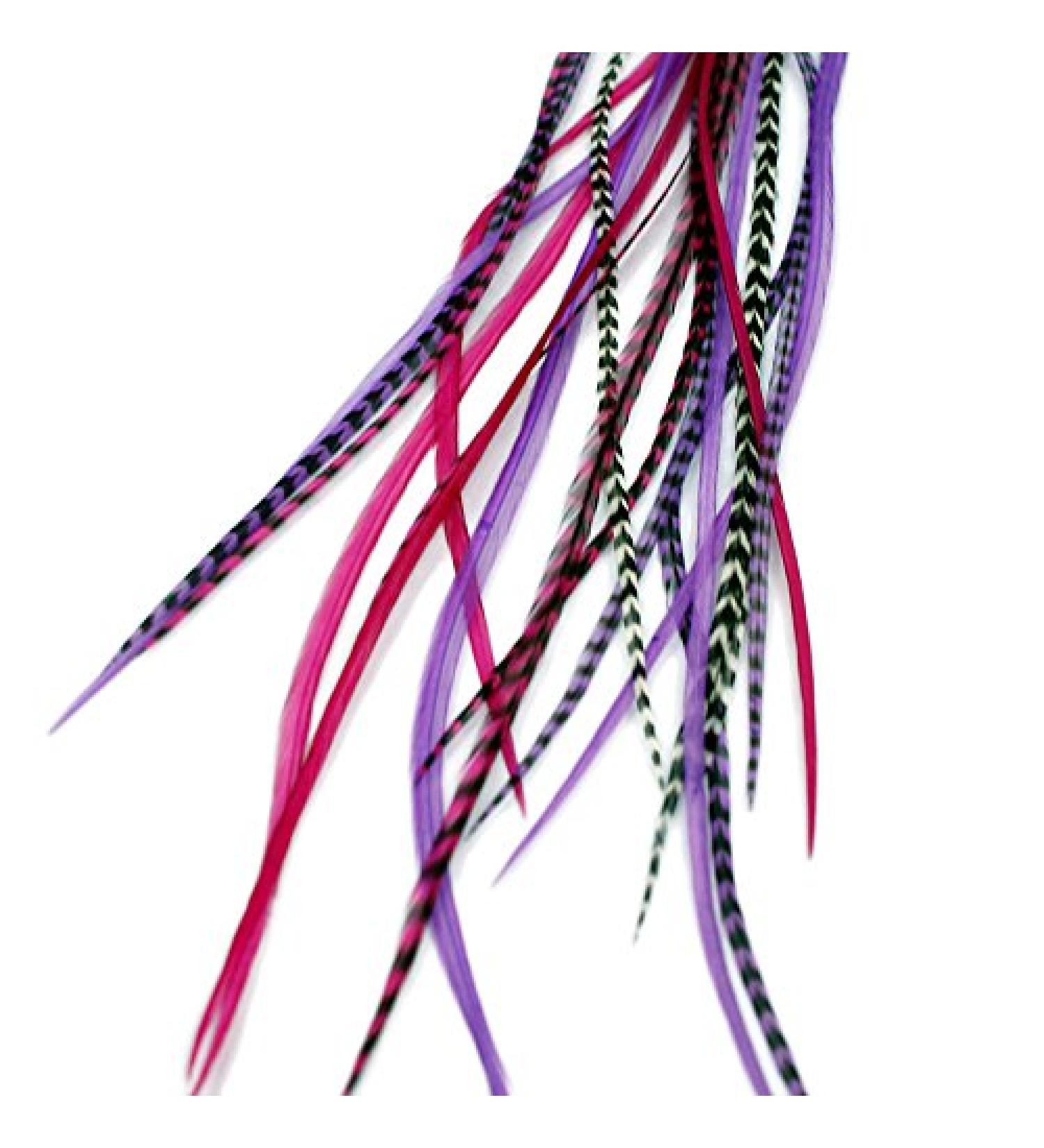 Queen Real Feather Hair Extensions - Set of 10 Feathers - Buy Online on GoSupps.com