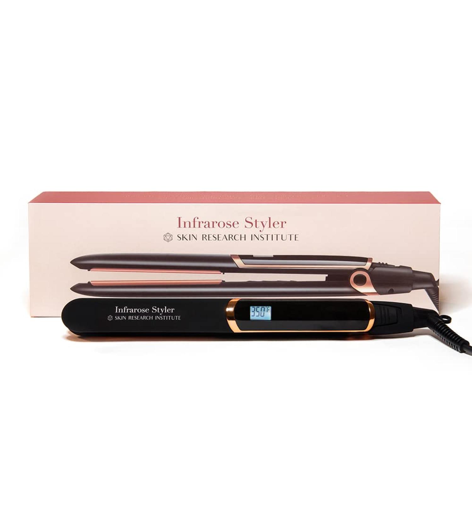 Infrarose Styler Flat Iron - One Pass Hair Straightening - Infrared Therapy - Adjustable Temperature - Ceramic Plates - Dual Voltage - Buy Online on GoSupps.com
