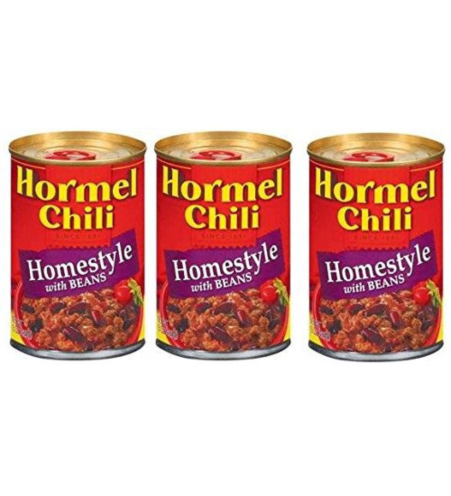 Hormel Homestyle Chili with Beans (Pack of 3) 15 oz Cans