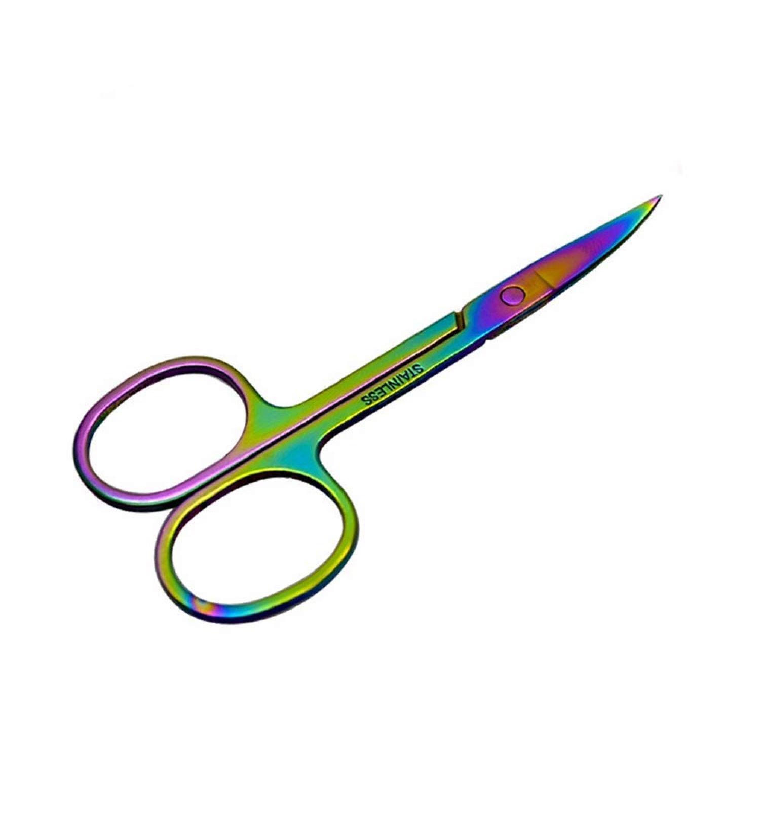 Stainless Steel Curved Eyebrow Nose Hair Scissors Cuticle Scissors for Men and Women - Buy Online on GoSupps.com