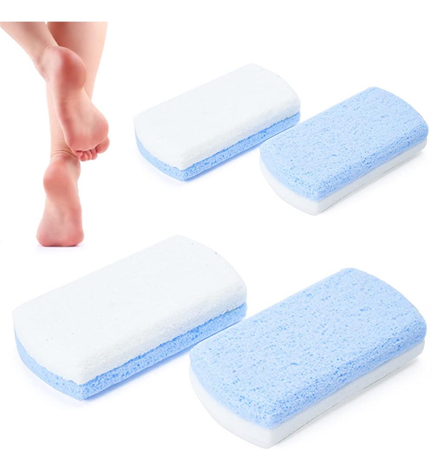 4PCS Pumice Stone Foot Scrub Double Pumice Foot Stone Pumice Foam Glass Peeling Exfoliating Foot Massage - Buy Online on GoSupps.com