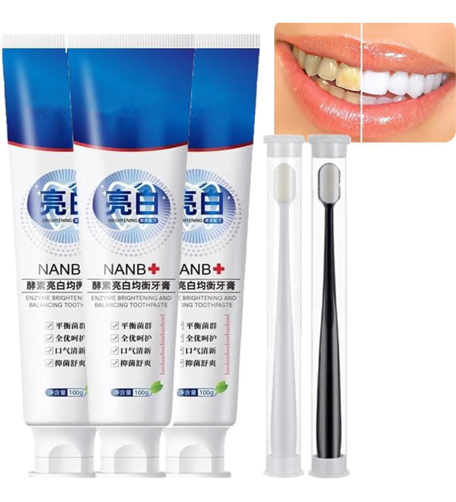 SP-4 Probiotic Rapid Whitening Toothpaste - Nanb Whitening Toothpaste 100G (3PCS) - Buy Internationally | Best Whitening & Dental Care - Buy Online on GoSupps.com