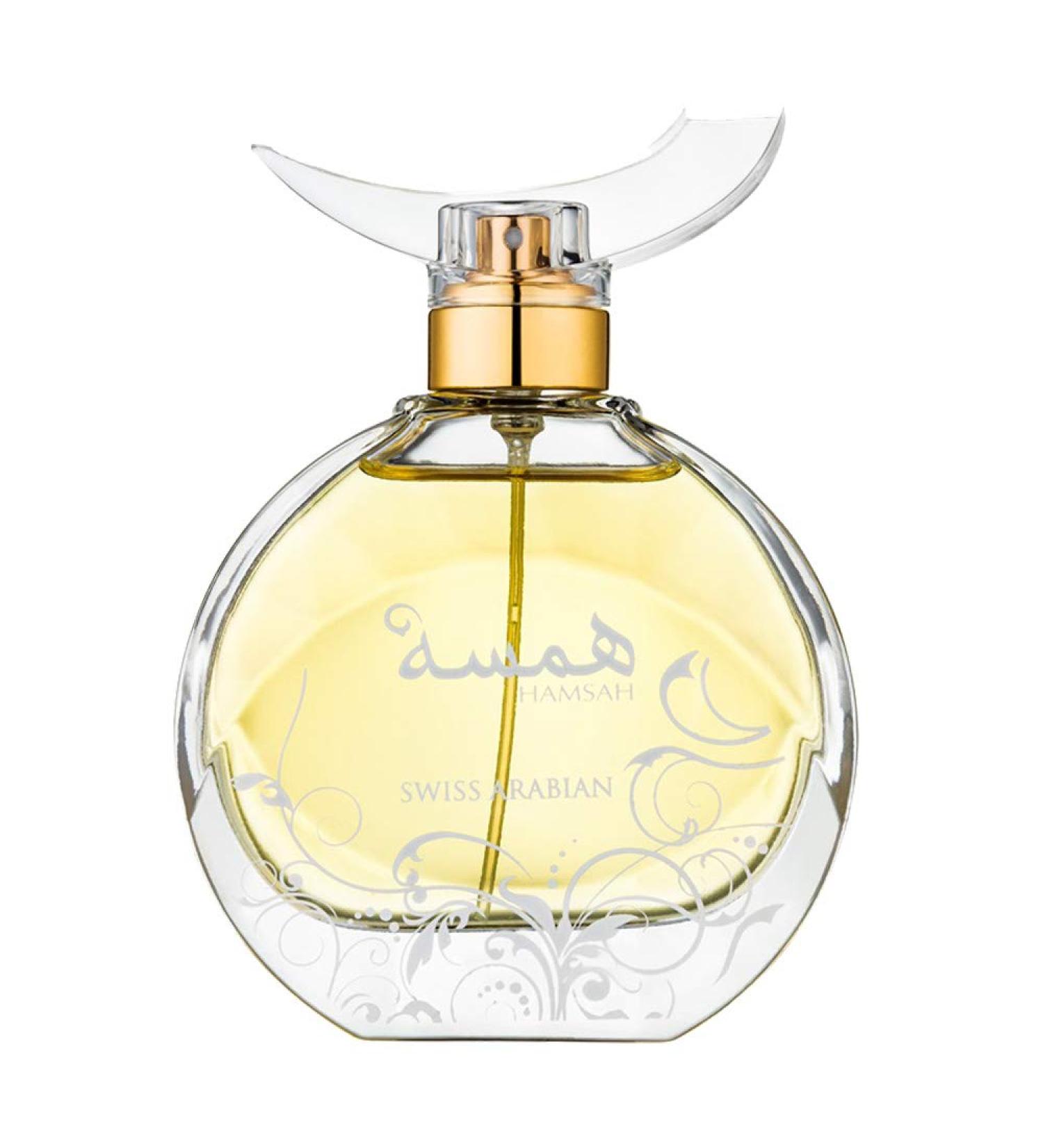 HAMSAH Eau de Perfume for Women 80mL | Honeyed Floral Fragrance with Sultry Orange Blossom Flower Jasmine Rose Vetiver Patchouli Cedarwood | by Artisan Swiss Arabian | Designer Parfum EDP Spray - Buy Online on GoSupps.com