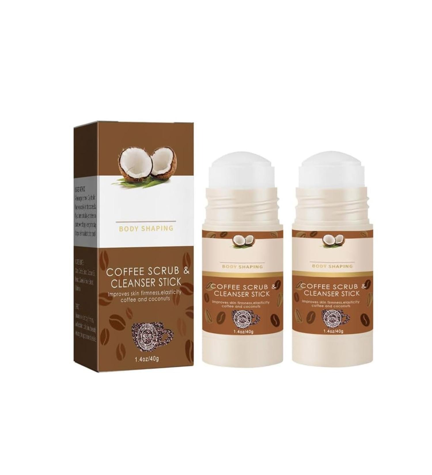 Tonbrew Brazilian Slimming Coffee Scrub Bar - 2-in-1 Coconut Exfoliating & Cleansing Stick | Nourishing Body Peeling with Natural Coffee - Buy Online on GoSupps.com