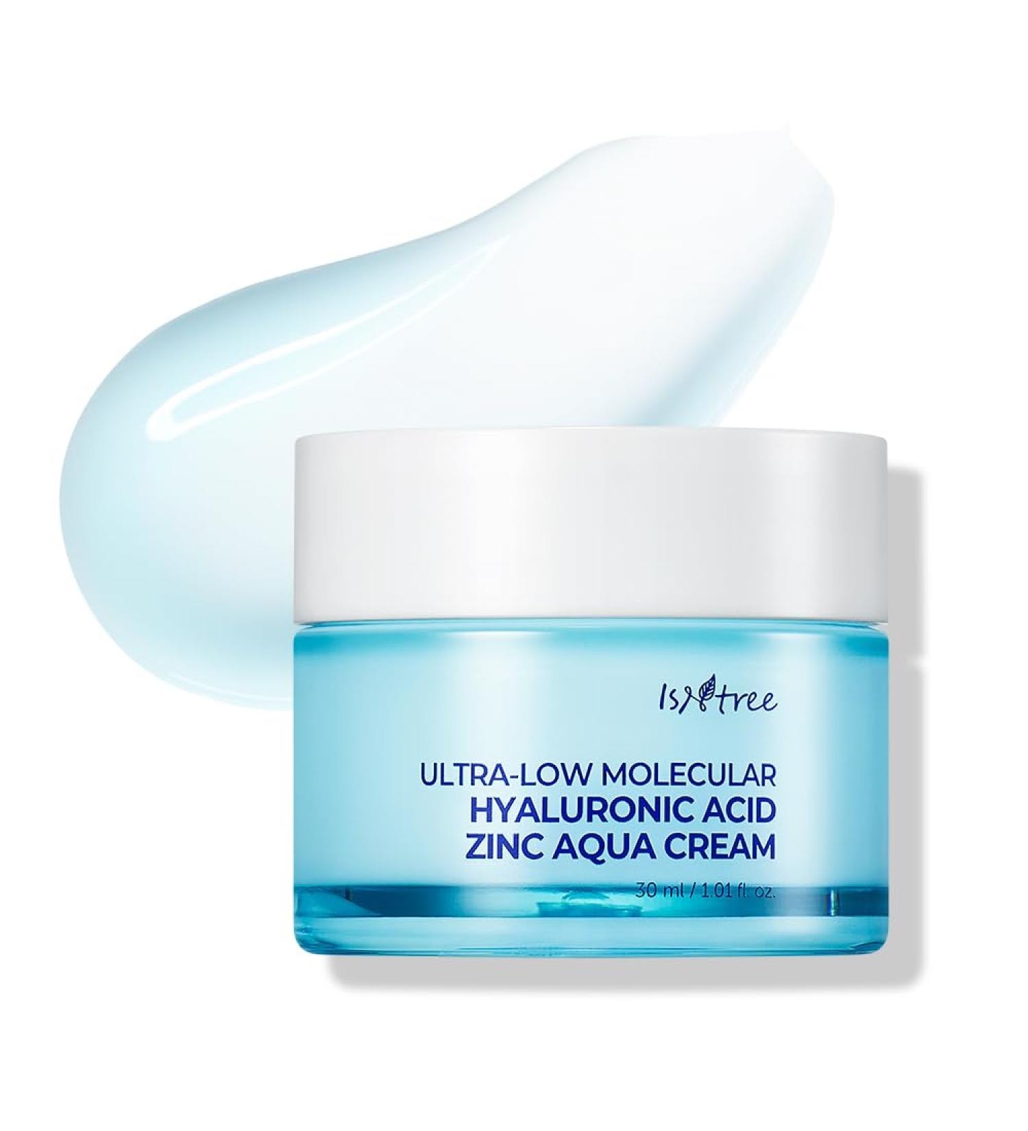 IsNtree ISTREE Zinc Aqua Cream 30ml 1.01 fl oz | Korean Skincare | Ultra-Low Molecular Hyaluronic Acid | Pore Refining & Oil Control | Cooling & Hydrating Gel Cream - Buy Online on GoSupps.com