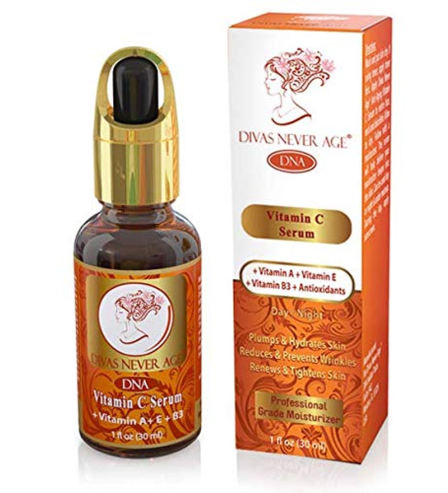 Vitamin C Anti-Aging Serum with Hyaluronic Acid - Organic Vegan & Cruelty-Free - Plumps & Renews Skin - 1 Fl. Oz - Buy Online on GoSupps.com