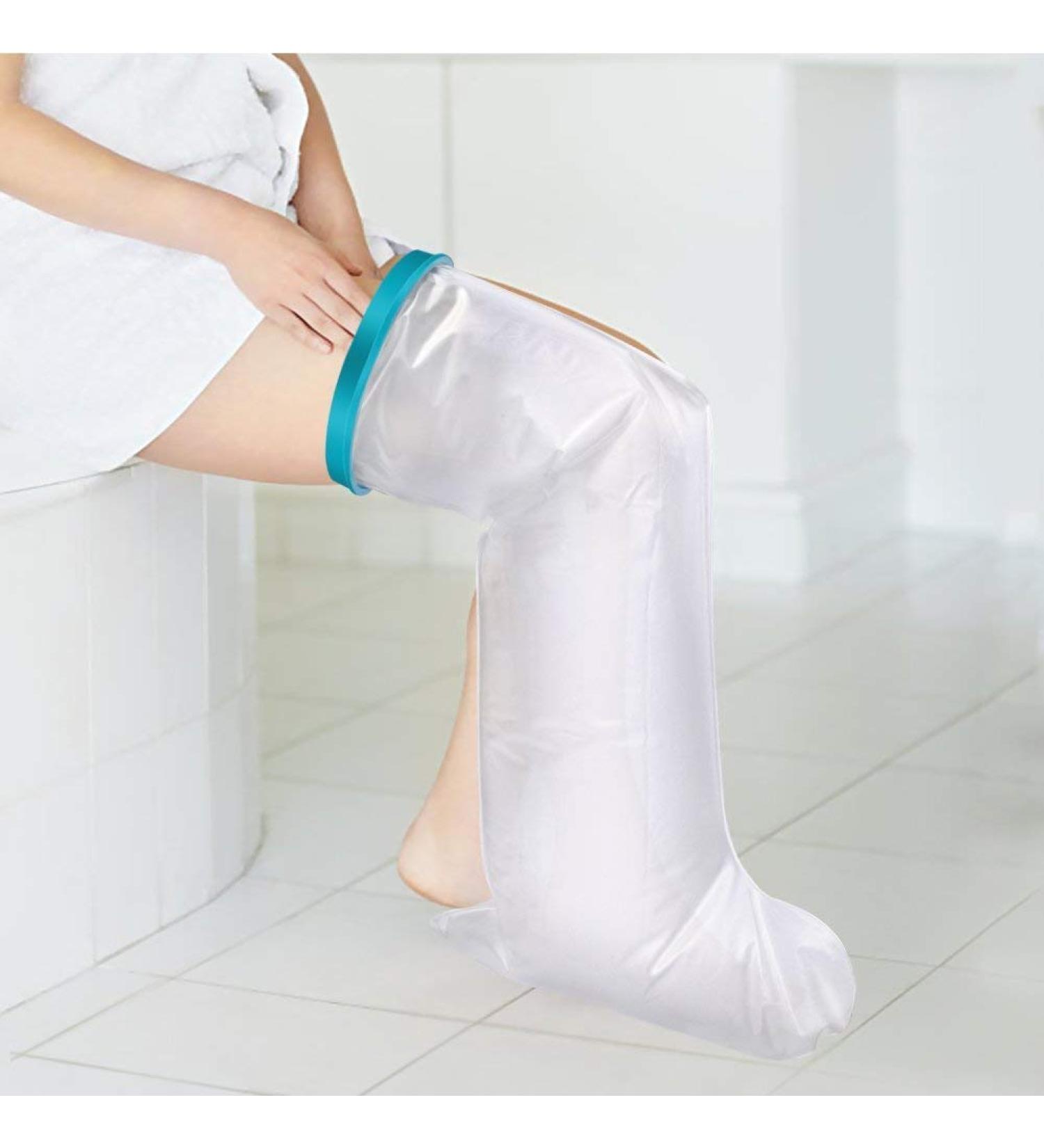 Doact Waterproof Shower Protection Foot Plaster - Leg Protectors for Adults | 11/28cm (71cm/leg) - Buy Online on GoSupps.com