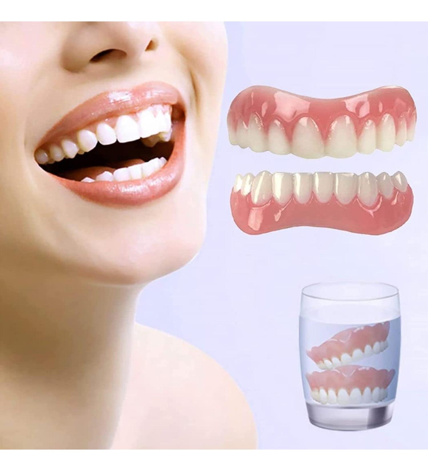 Buy Natural Tone Denture Cosmetic Veneers | Temporary Silicone Tooth Whitening - 1pc Women s False Teeth - Buy Online on GoSupps.com