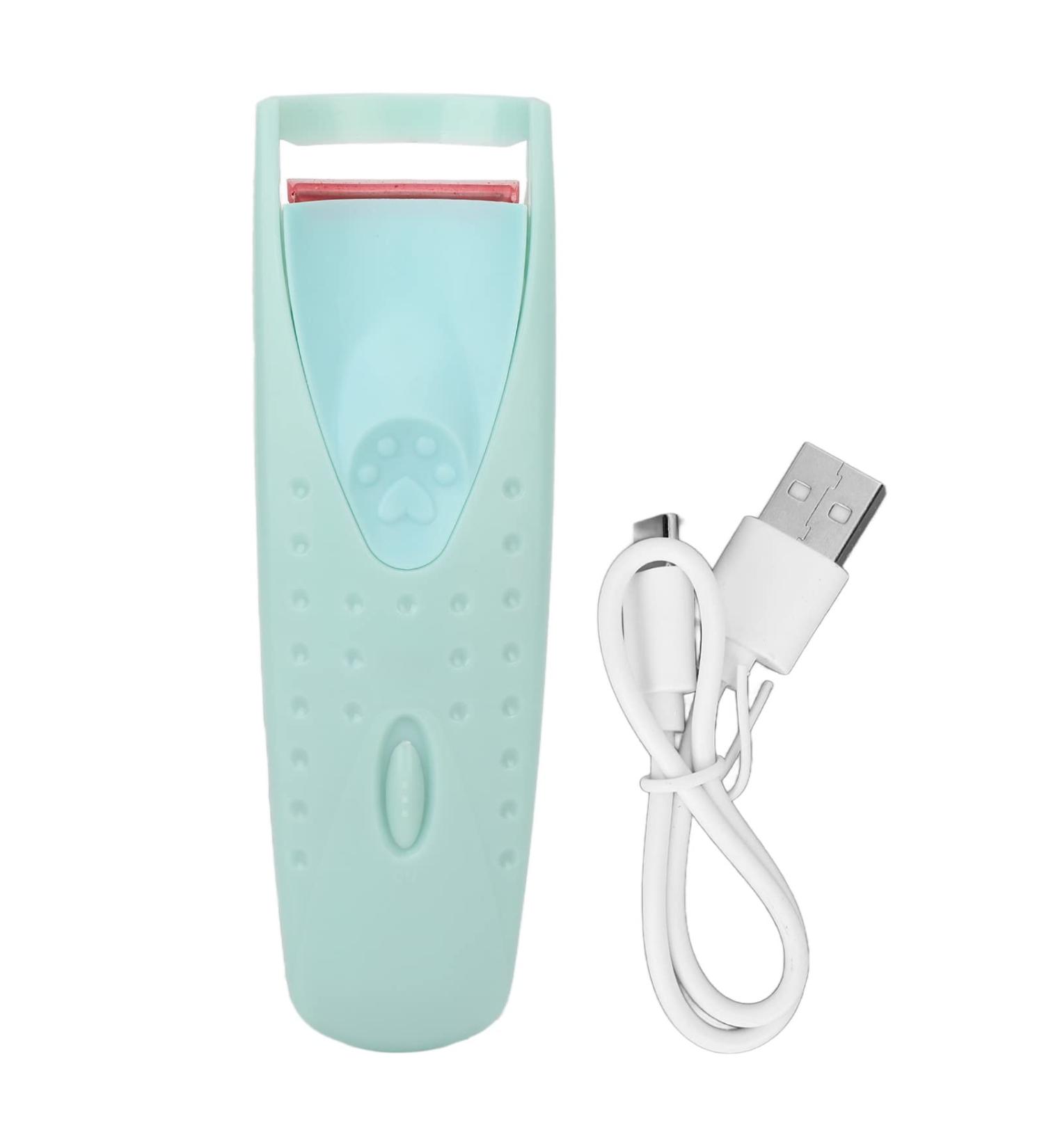 Heated Eyelash Curler Electric Eyelash Curler Usb C Rechargeable Long-lasting Heated Lash Curler for Natural Lashes Handheld Eyelash Heated Curler (Cyan) - Buy Online on GoSupps.com