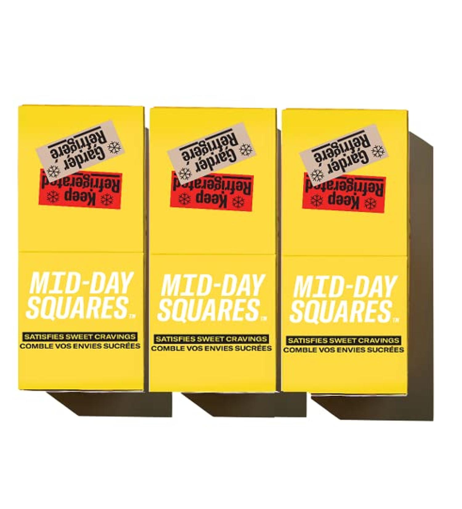 Mid-Day Squares Cookie Dough Bars 33g each 3 Packs (36 Squares) | Made with Real Chocolate 6g Plant Protein 4g Fiber Gluten Free Certified Vegan Cookie Dough 12 Count (Pack of 3) - Buy Online on GoSupps.com