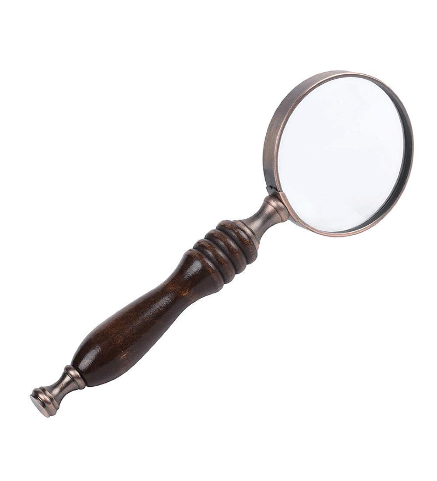 10x Handheld Magnifier Ebony Handle Old Man Reading Book Map Gift Metal Hd Magnifing Glass Made in China - Buy Online on GoSupps.com