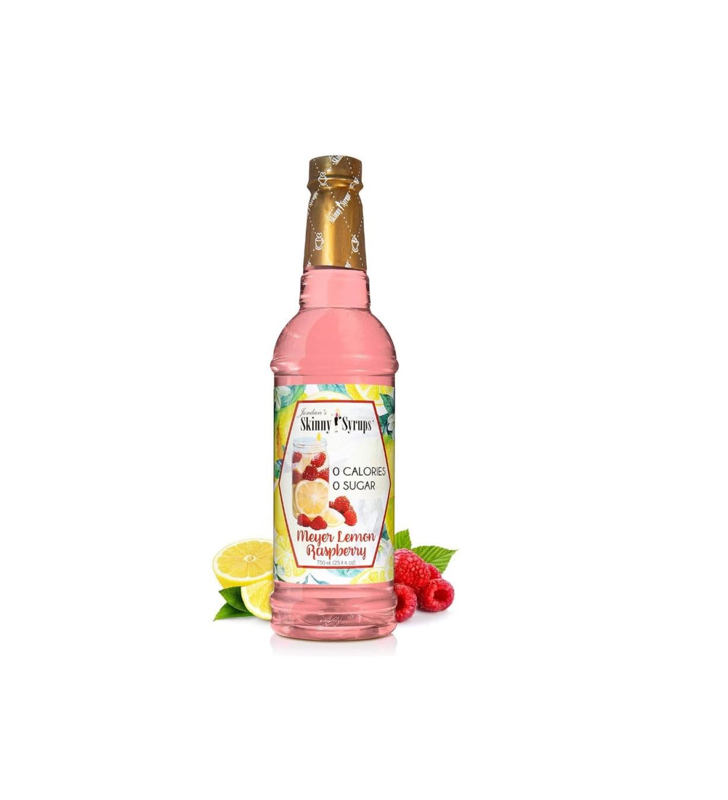 Jordan's Skinny Mixes Sugar Free Syrup Meyers Lemon Raspberry Flavor Fruit Flavored Water Enhancer Drink Mix for Ice Tea Lemonade & More Zero Calorie Flavoring Keto Friendly 750ML 1 Pack - Buy Online on GoSupps.com