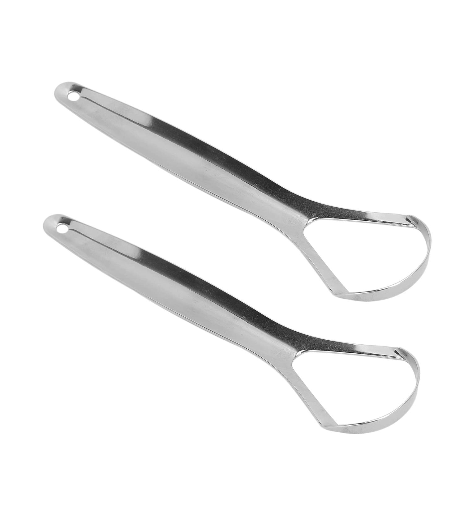 Ververt Touch Stainless Steel Tongue Scrapers - 2 Pack | Portable Reusable Oral Care Tool for Fresh Breath & Clean Tongue - Buy Online on GoSupps.com