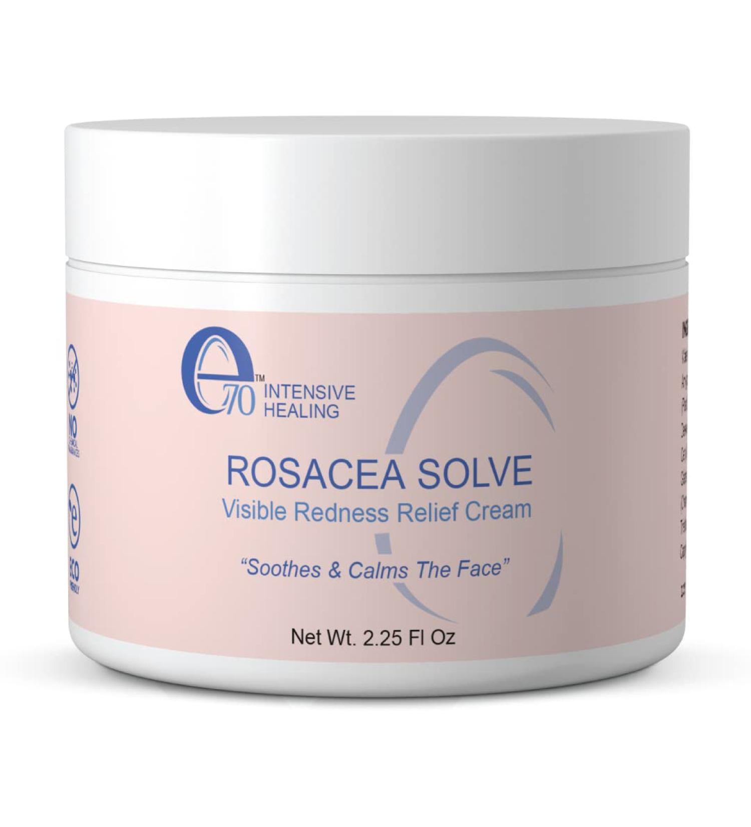 Rosacea Solve Redness Relief Cream - Calming Face Moisturizer for Sensitive Skin - Organic Ingredients with Aloe Vera, Almond Oil, Licorice & Chamomile Extracts - Buy Online on GoSupps.com