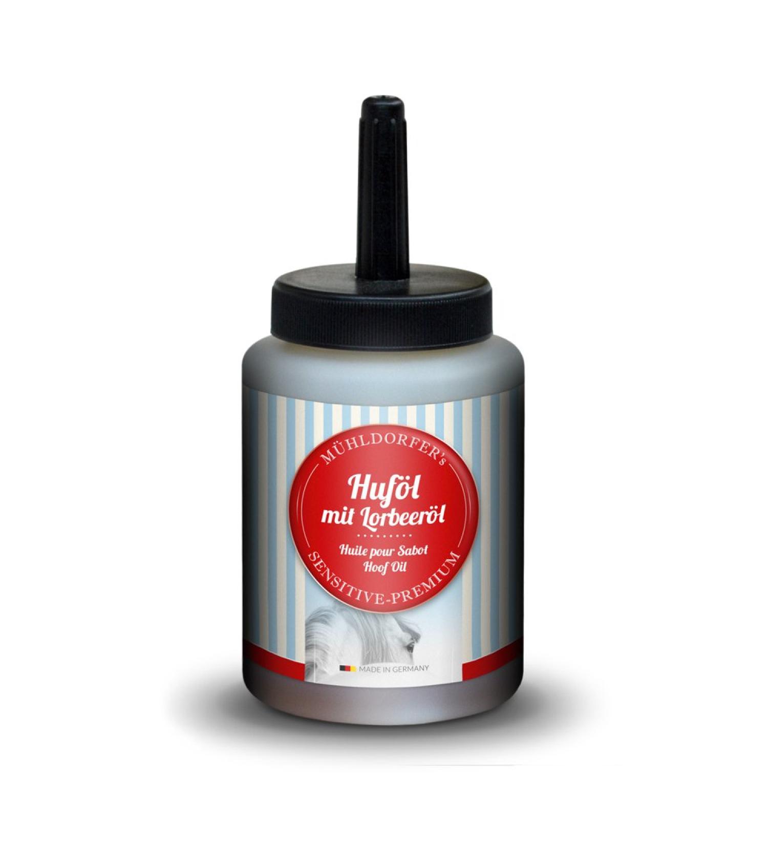 M hldorfer hoof oil 500 ml natural hoof care protects against horn gap with laurel oil practical brush bottle care products for horses and ponies