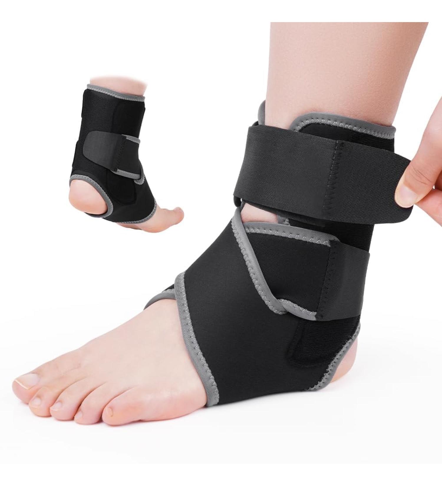 Newgo Adjustable Ankle Bandage - Stabilizing Ankle Support for Men & Women | Black Foot Tape for All-Day Comfort - Buy Online on GoSupps.com