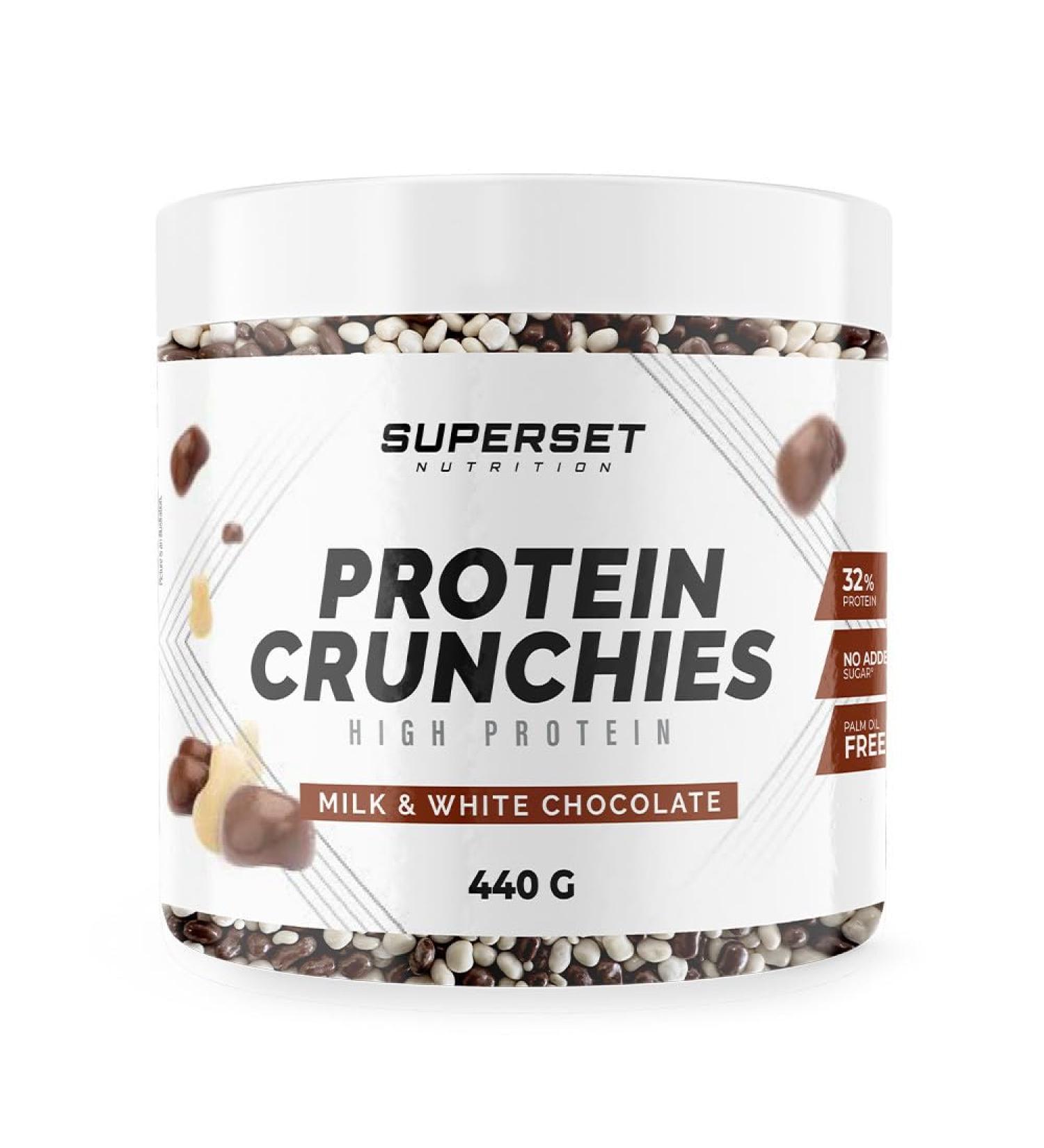 Superset Nutrition Protein Crunchies 550g Desserts Ultragourmand Protein Chocolate Balls Milk Chocolate & Witte Chocolate Milk chocolate and white chocolate - Buy Online on GoSupps.com
