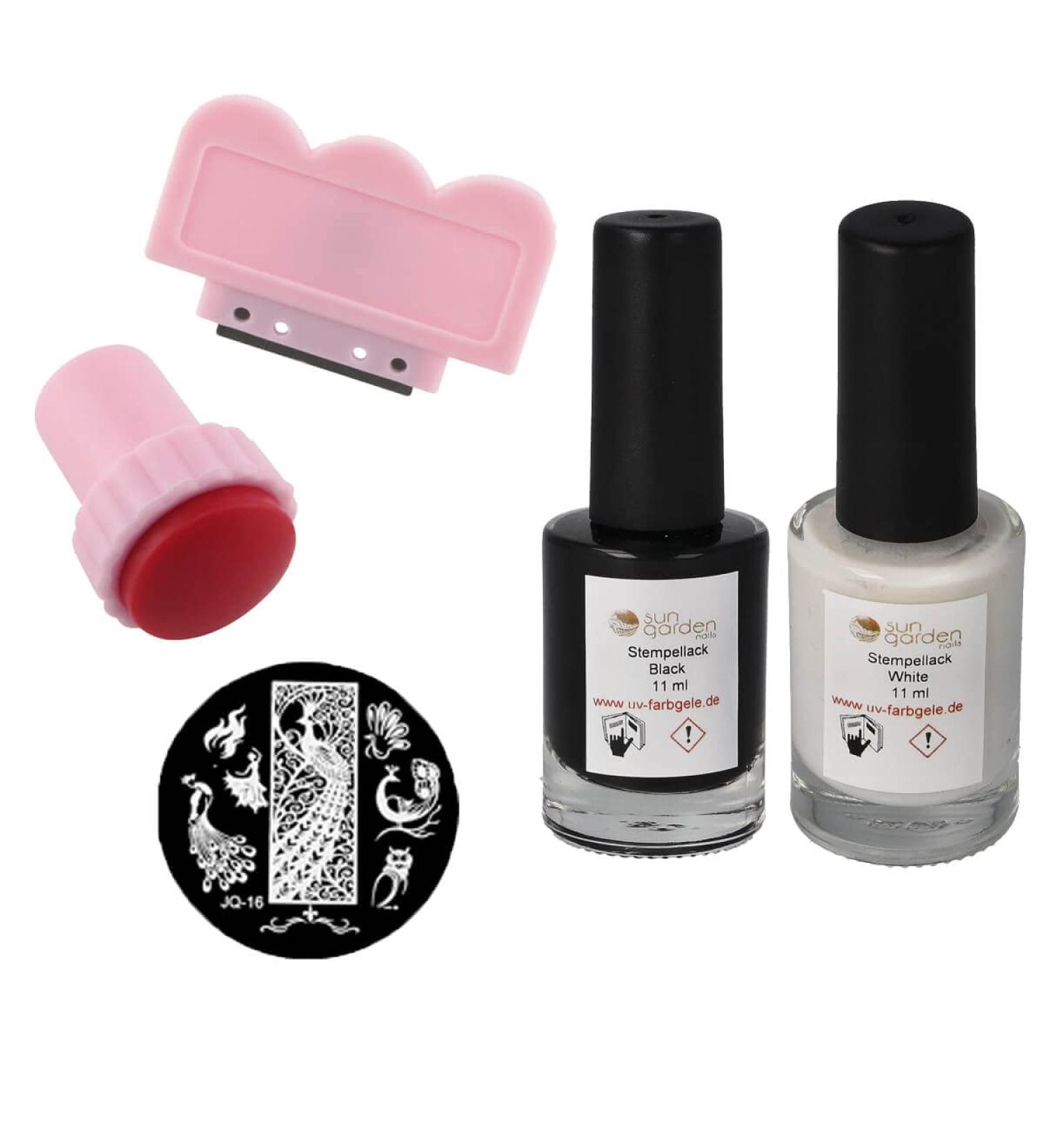 Premium Stamping Kit: 2x Stamp Varnish Scraper Stencil Perfect for DIY Crafts | International Shipping Available - Buy Online on GoSupps.com